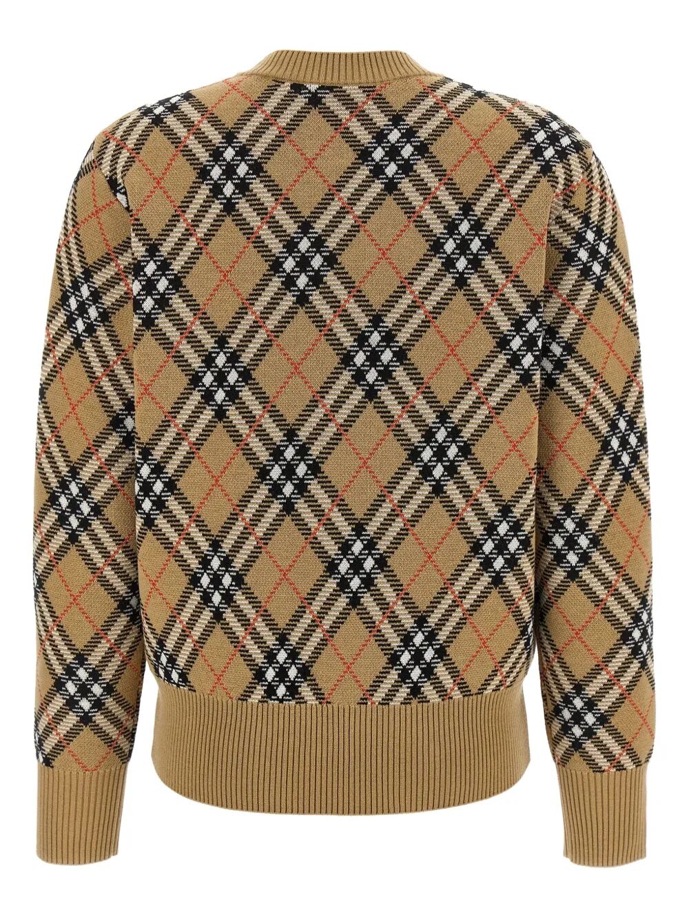 BURBERRY Check-Pattern Wool Sweater for Women