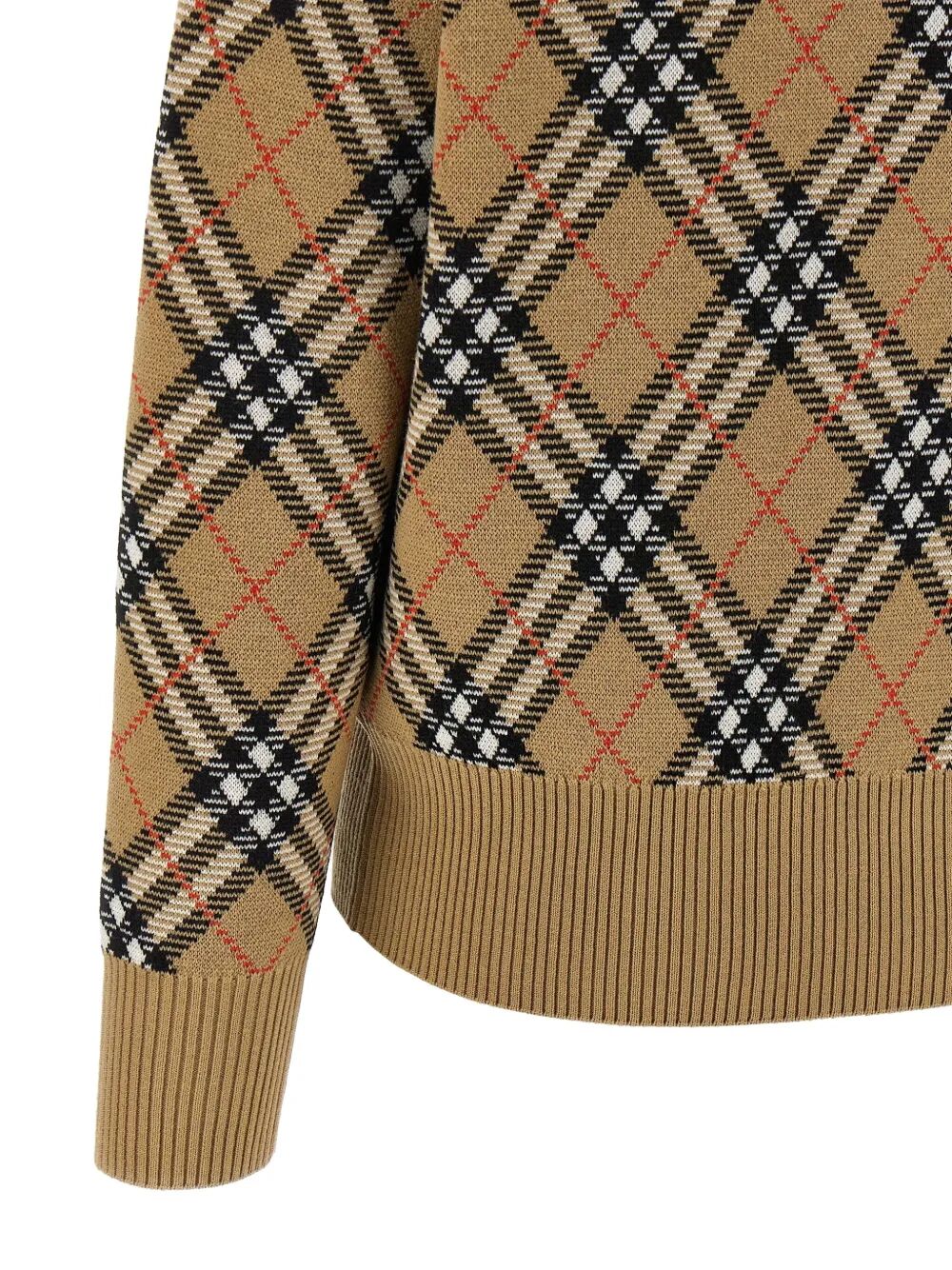 BURBERRY Check-Pattern Wool Sweater for Women