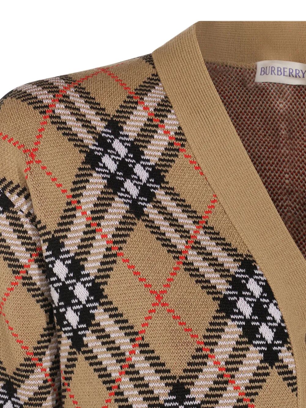 BURBERRY Check Motif Cardigan for Women