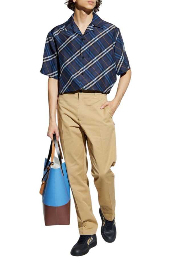BURBERRY Cotton Chino Trousers for Men - FW25