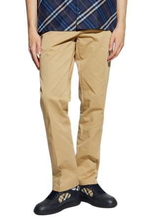 BURBERRY Cotton Chino Trousers for Men - FW25