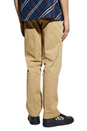 BURBERRY Cotton Chino Trousers for Men - FW25