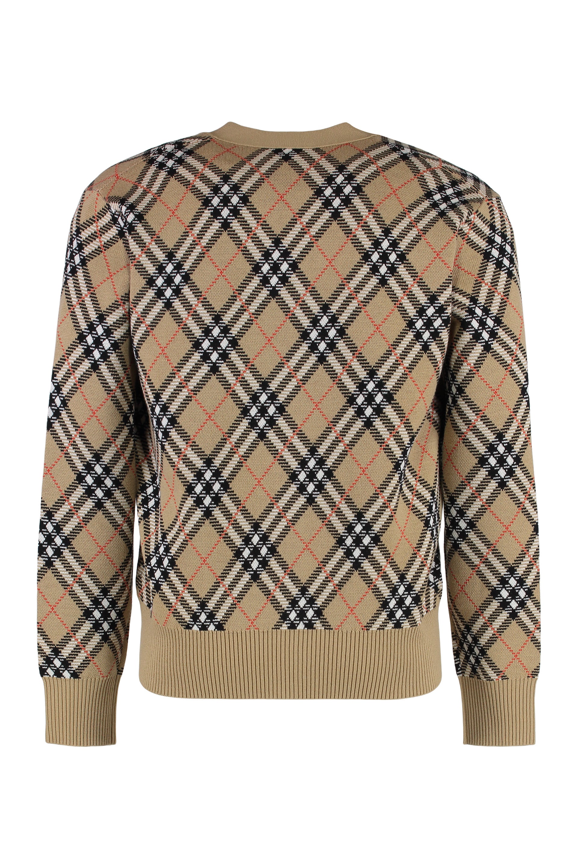 BURBERRY Vintage Check Wool Cardigan for Men