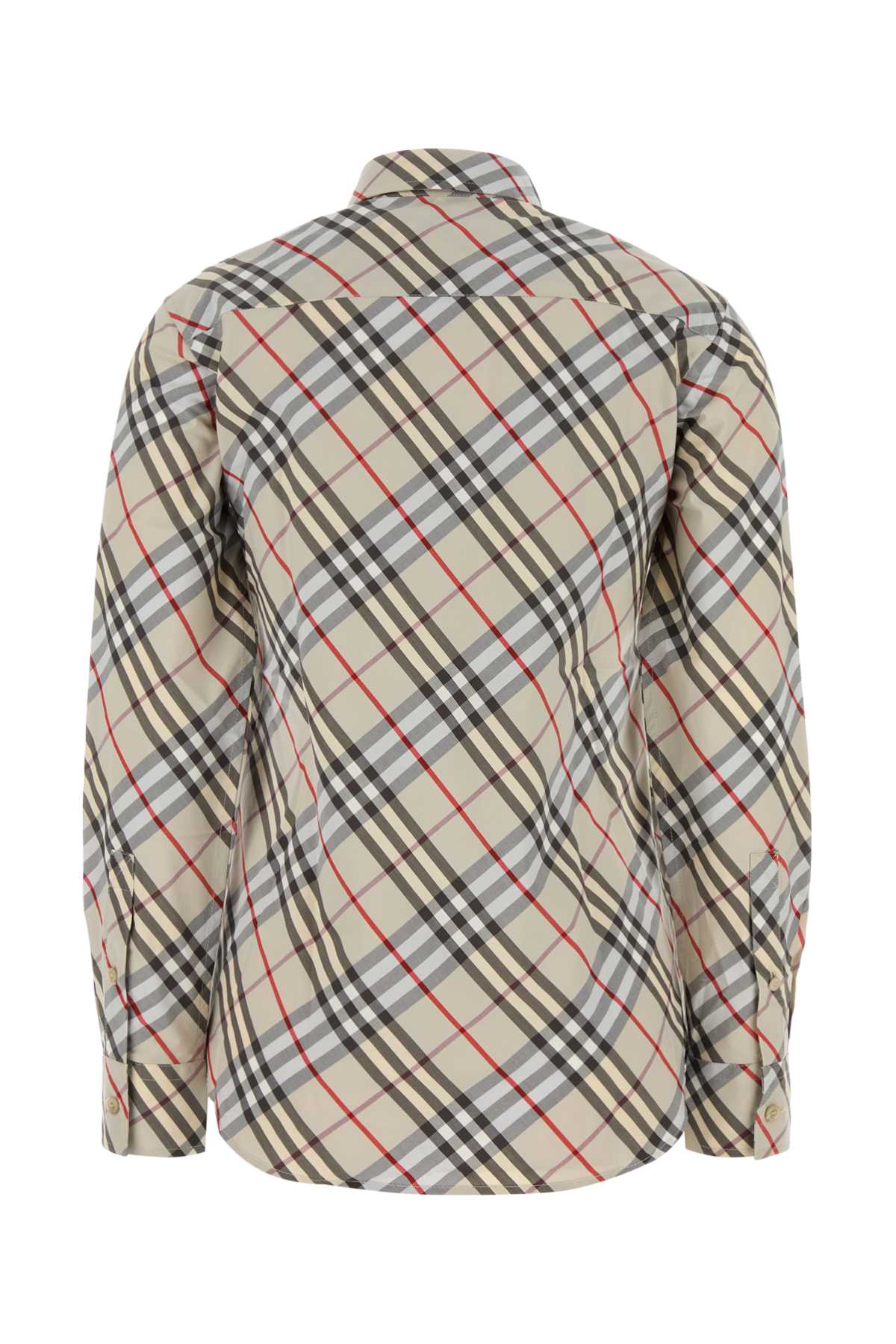 BURBERRY Embroidered Checked Poplin Shirt - Women's Fashion Item