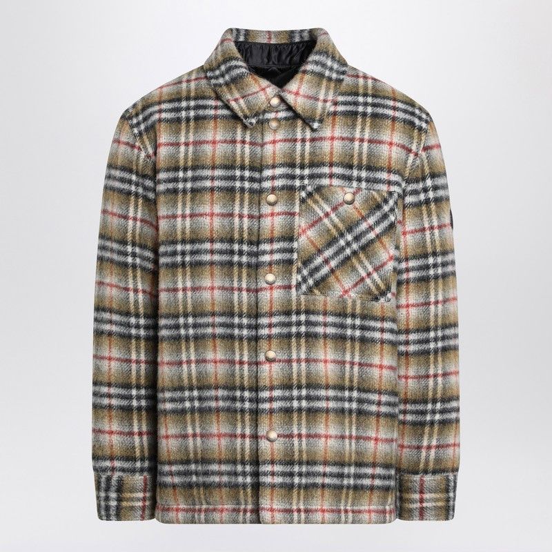 BURBERRY Checkered Design Wool Shirt Jacket for Men