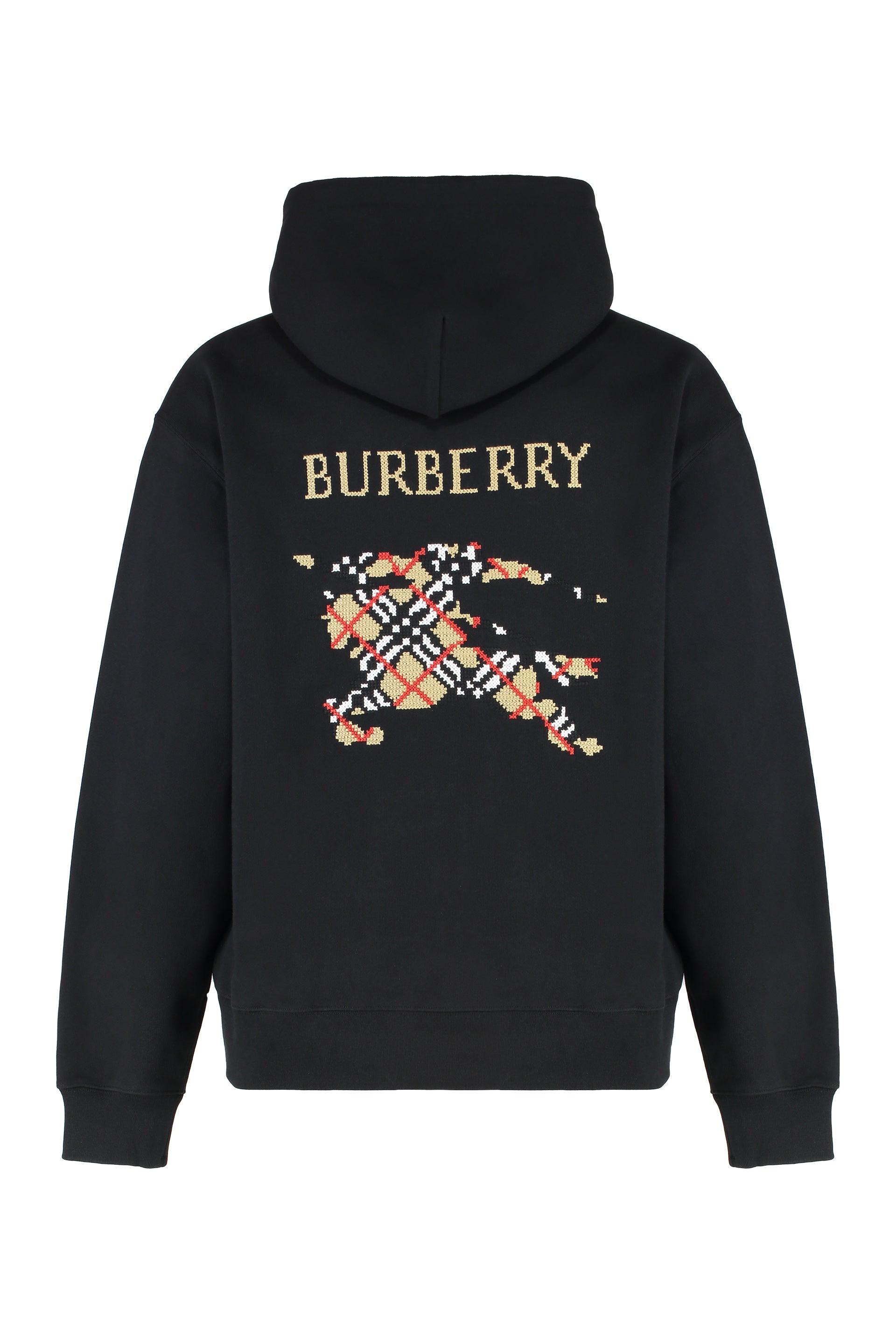 BURBERRY Cotton Hoodie with Equestrian Knight Design - Men's