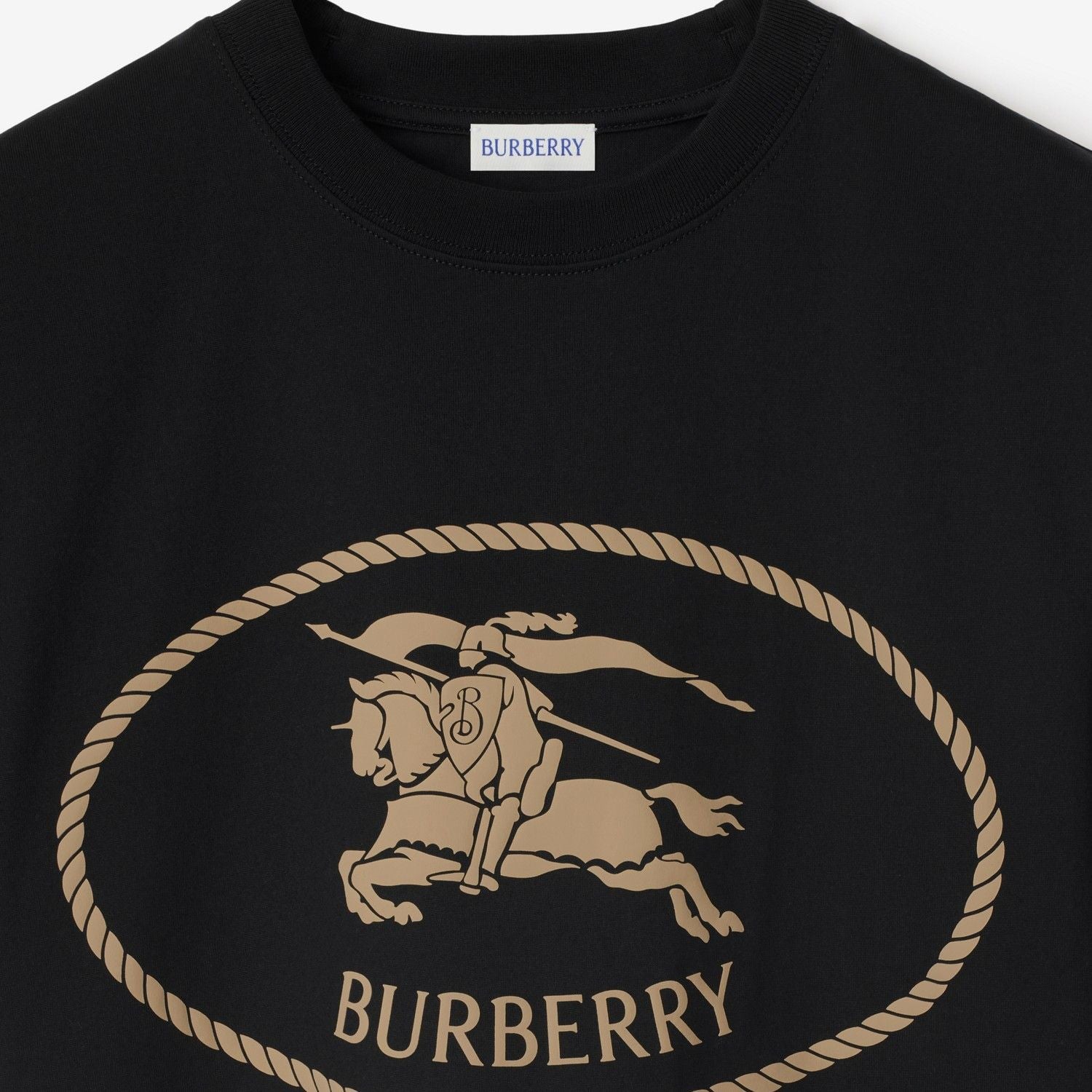 BURBERRY Knight Stamp Cotton T-Shirt - Slim Fit, Size M