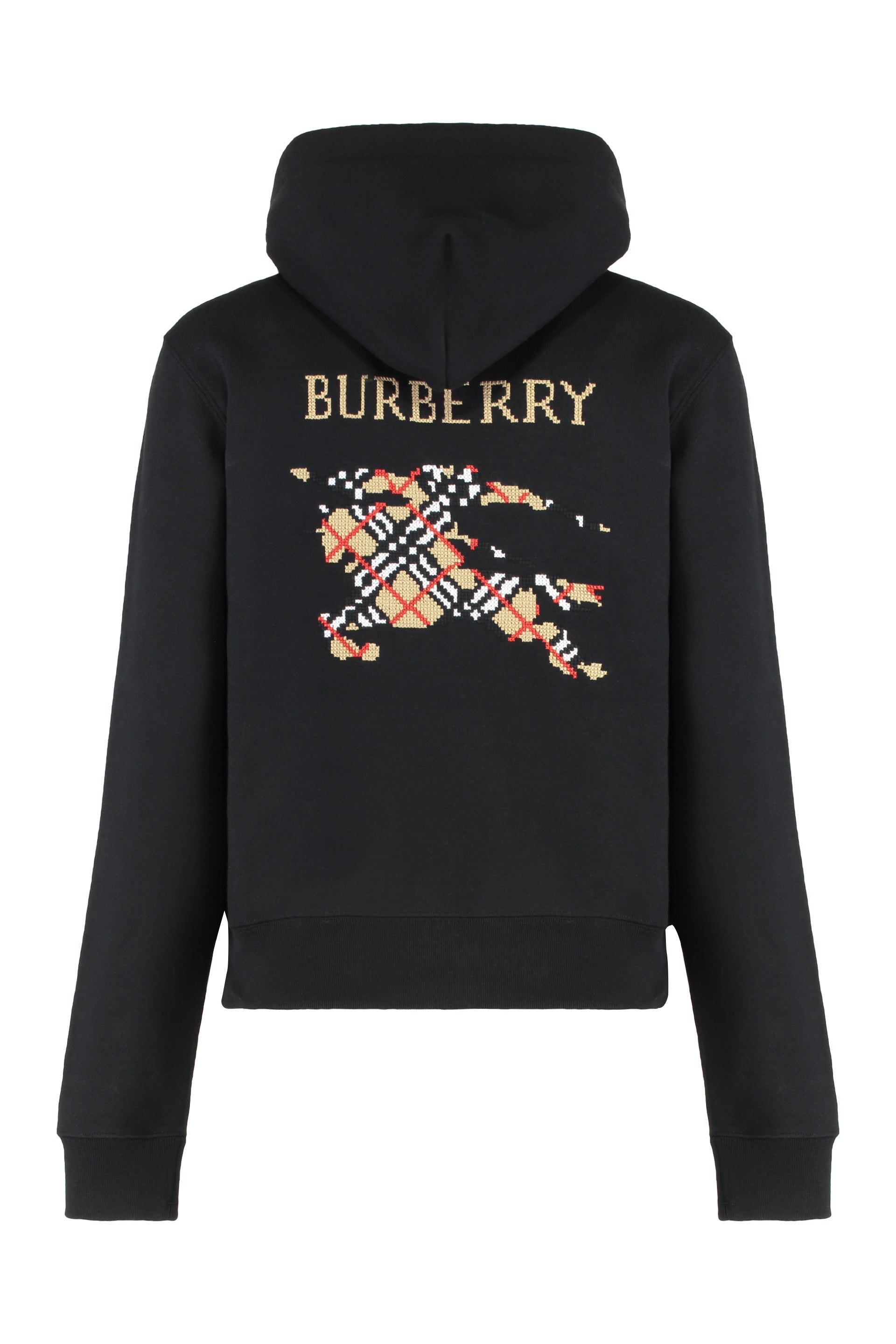 BURBERRY Cotton Hoodie with Ribbed Edges - FW25