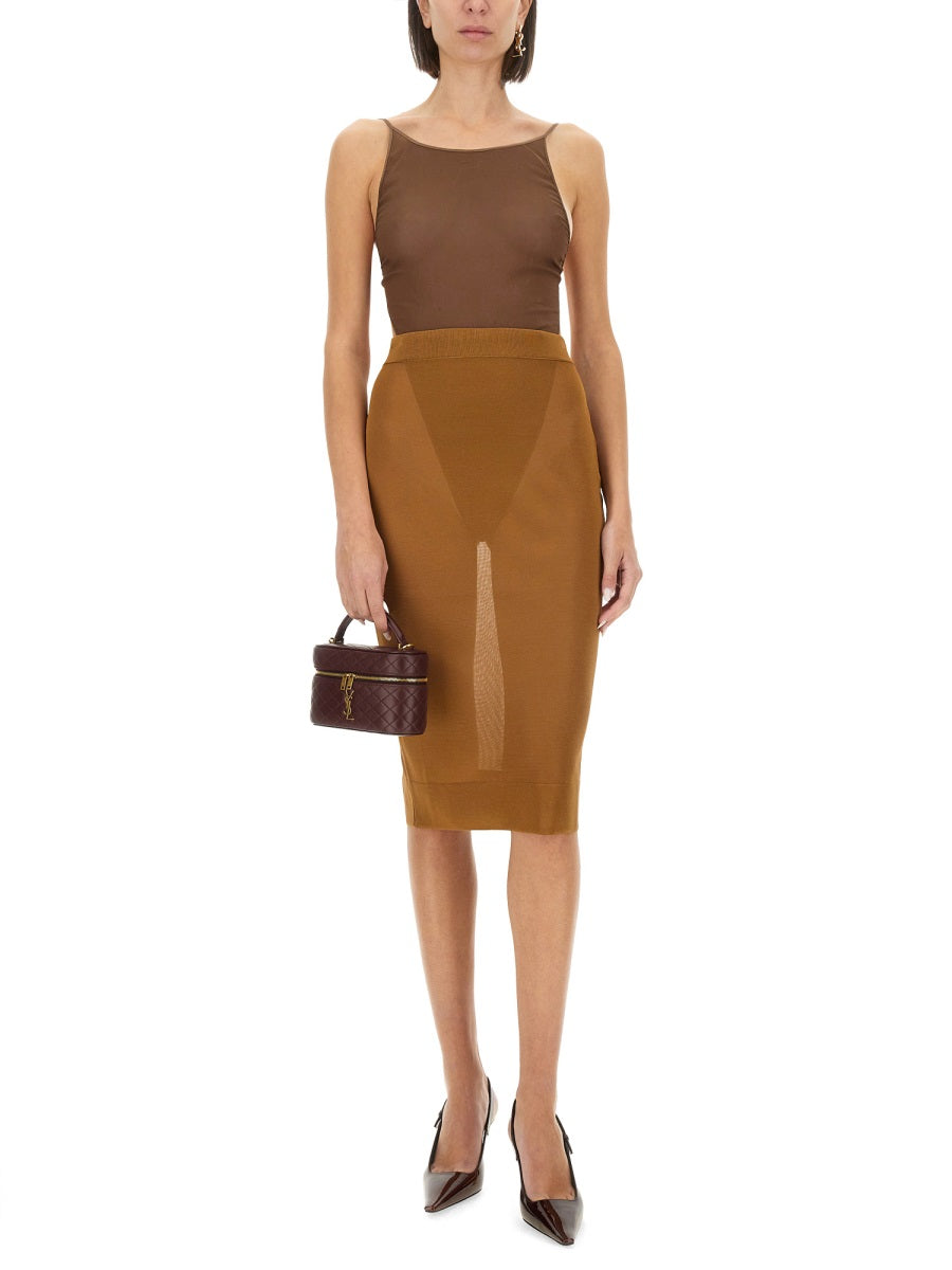 SAINT LAURENT Knit Pencil Skirt - Size S