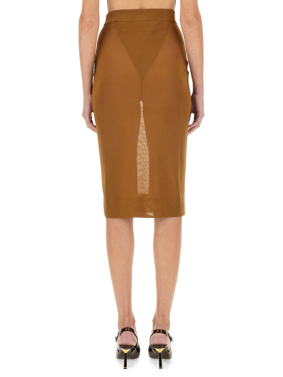 SAINT LAURENT Knit Pencil Skirt - Size S