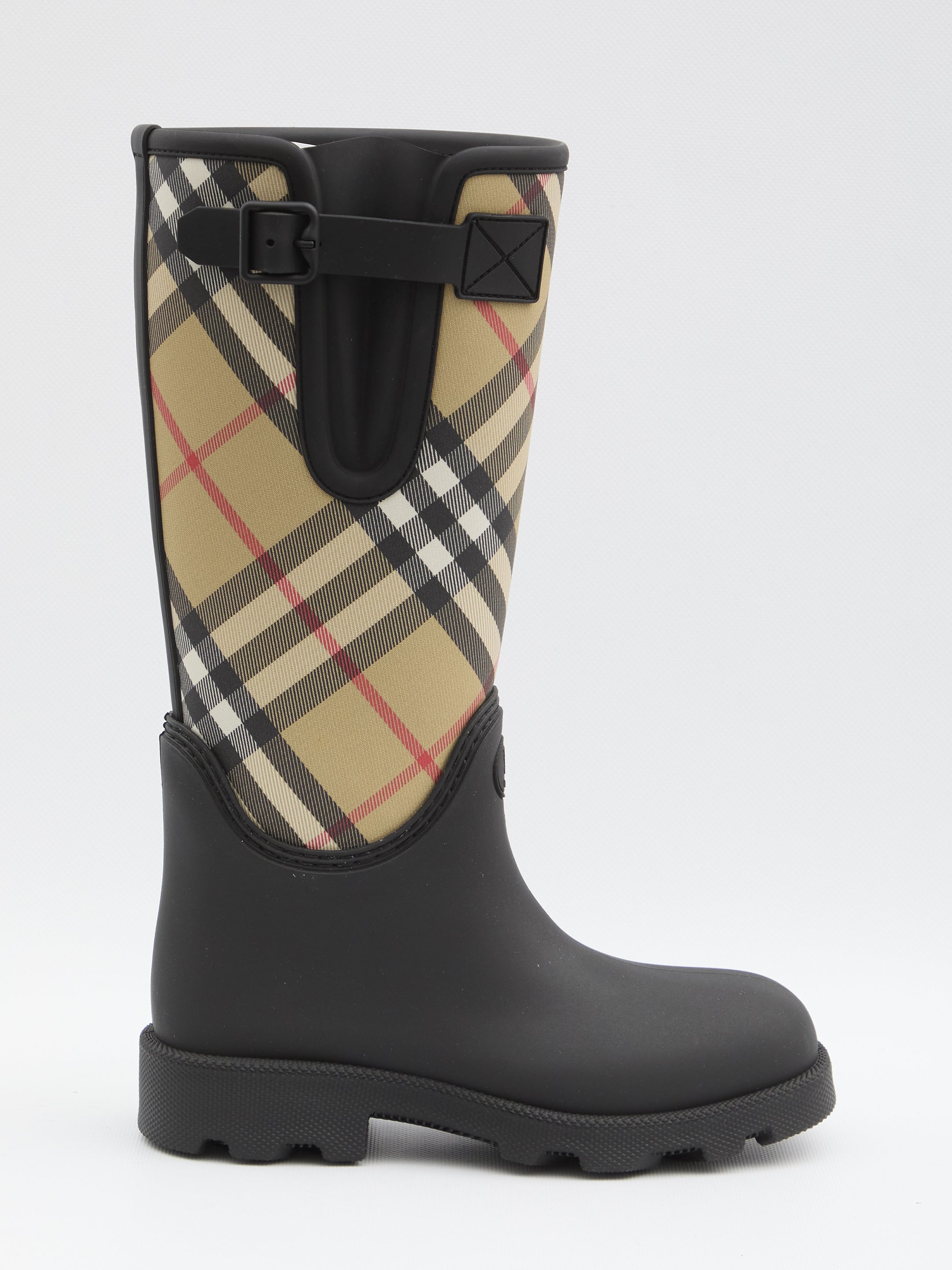 BURBERRY Check Rainboots with Adjustable Buckle - FW25