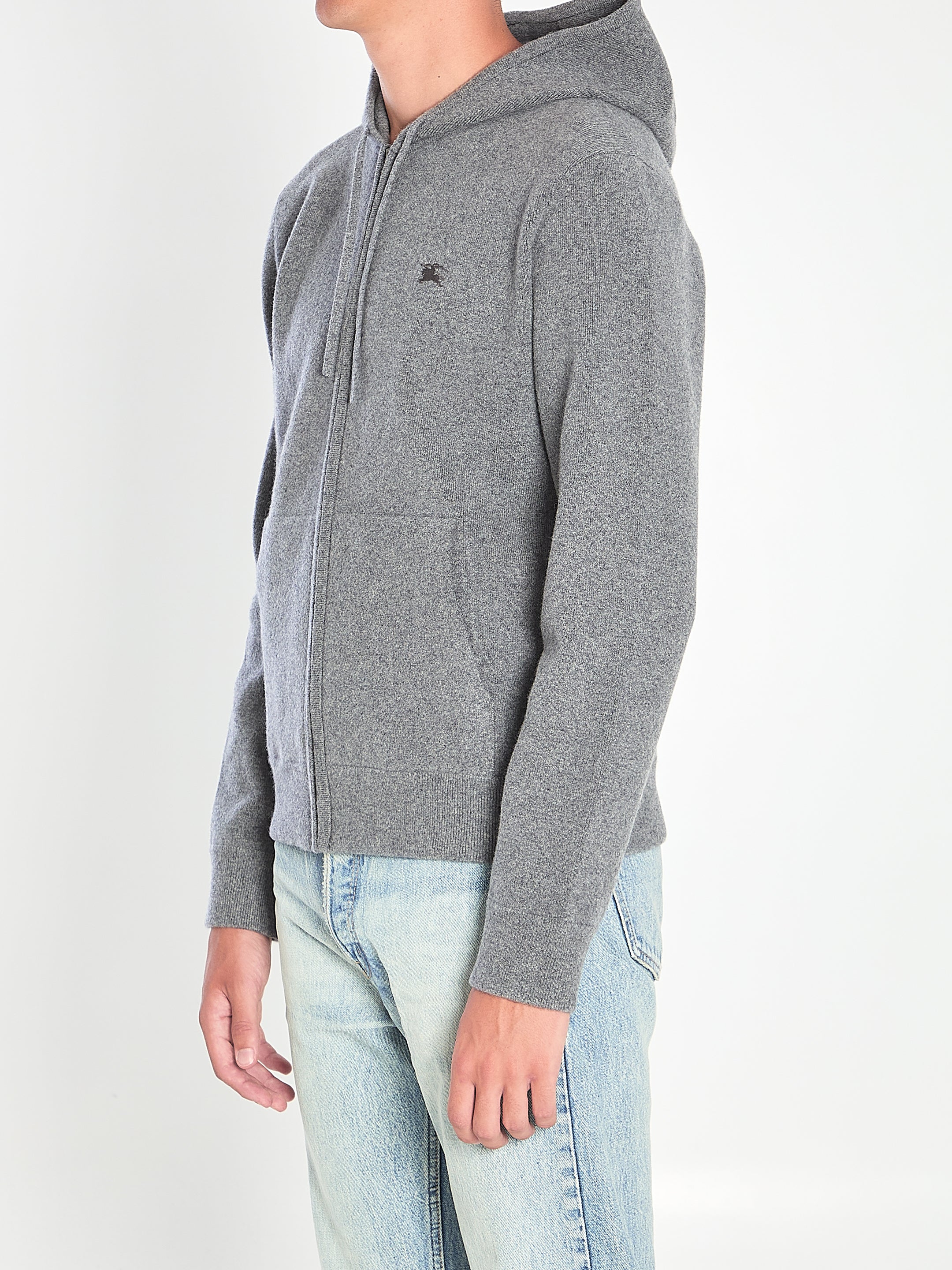 BURBERRY Cashmere-Blend Hoodie Sweatshirt - Size L