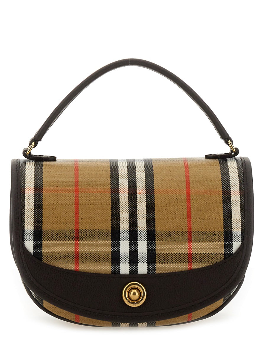 BURBERRY Embroidered Canvas Highlands Handbag
