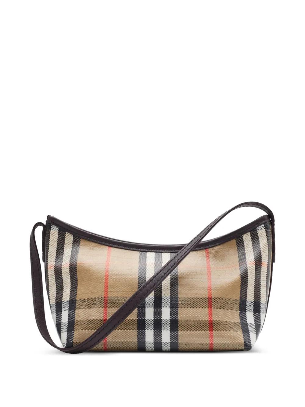 BURBERRY Checked Mini Highlands Handbag