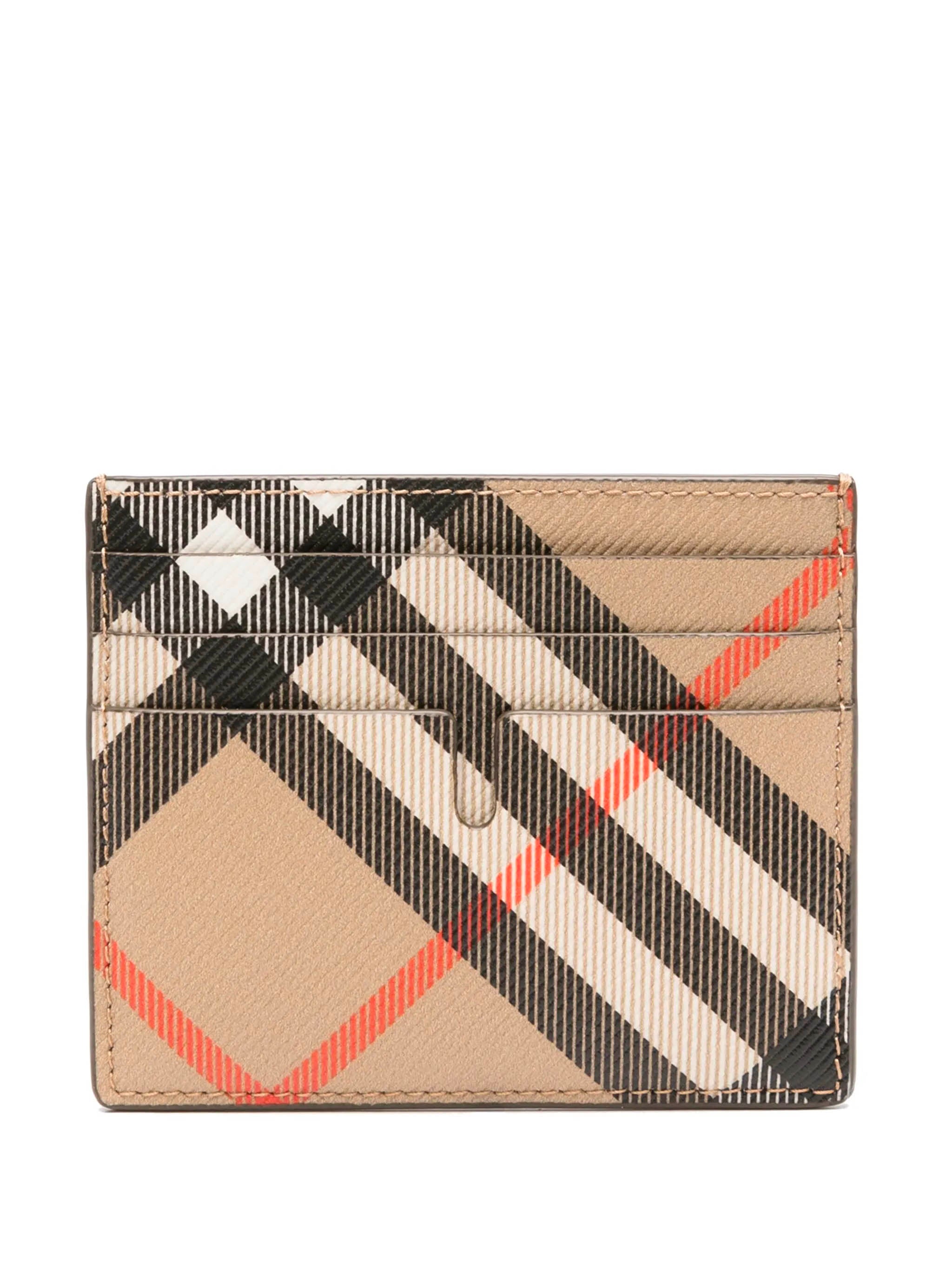 BURBERRY Mini Check Credit Card Holder