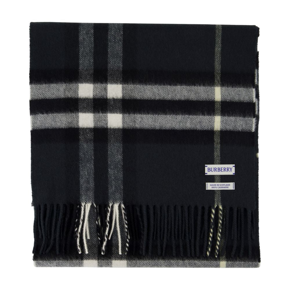 BURBERRY Cashmere Scarf with Check Pattern, 168 x 30 cm