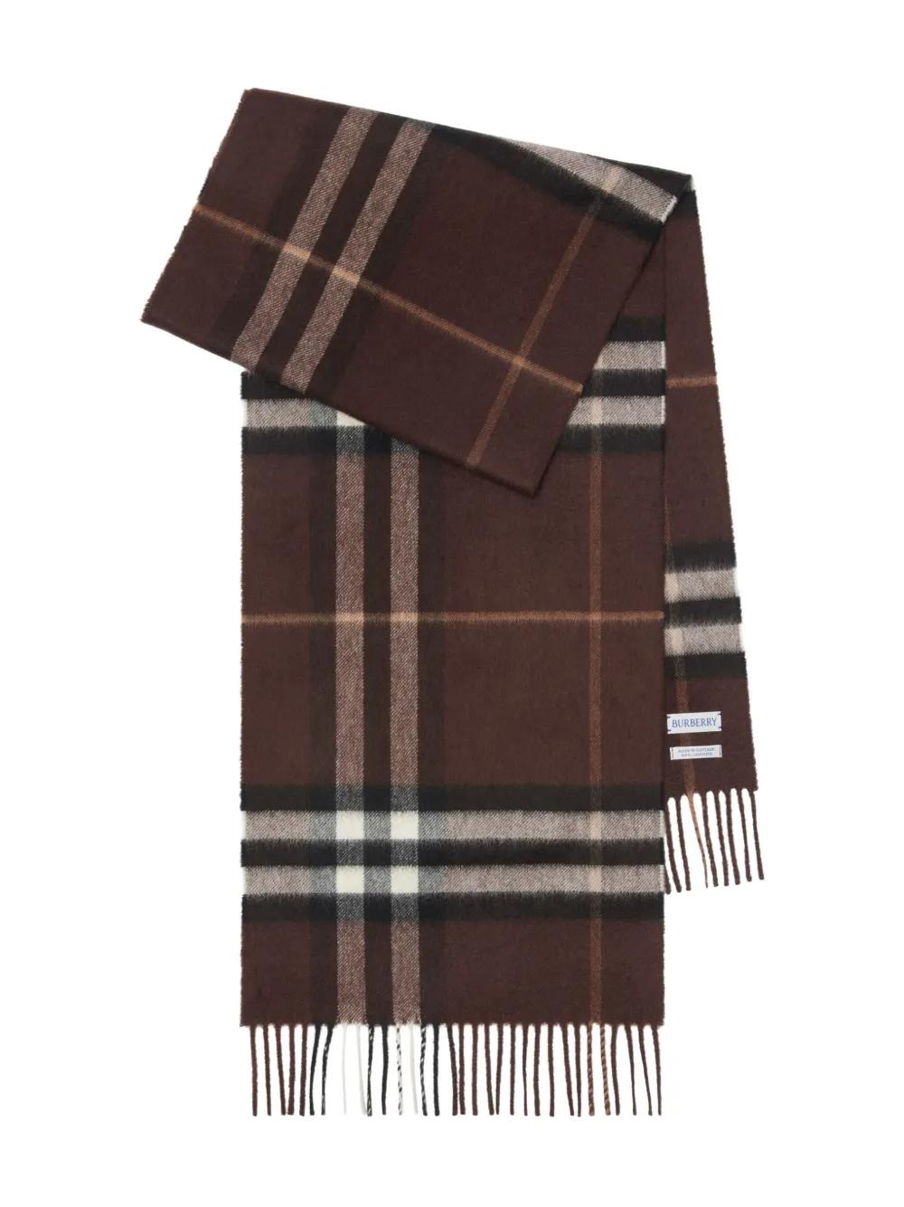 BURBERRY Plaid Cashmere Scarf - Rectangle Shape