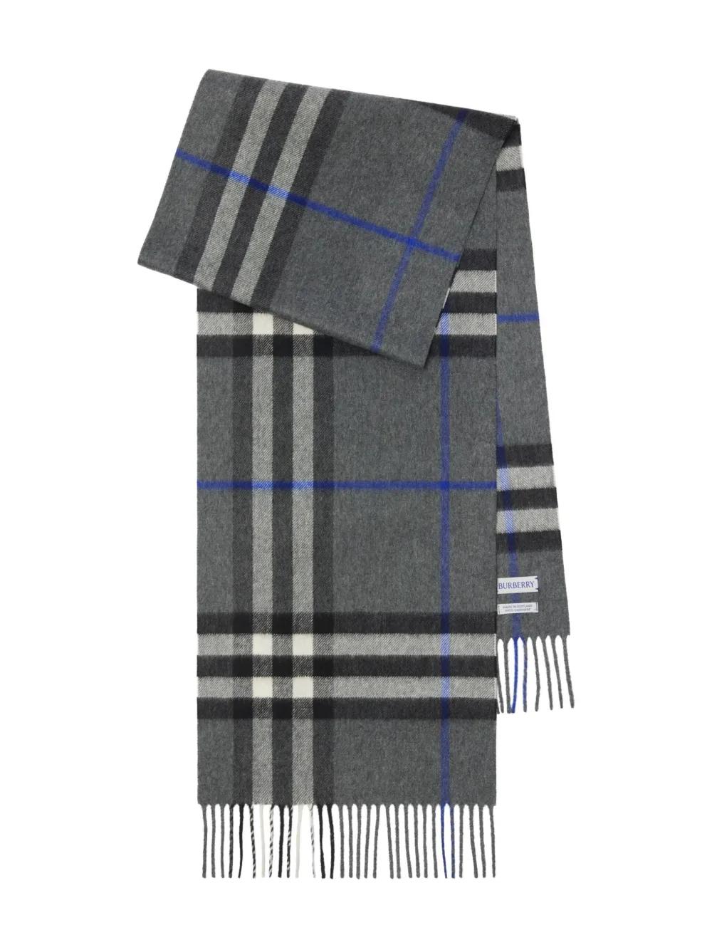 BURBERRY Plaid Cashmere Scarf - Unisex Wraparound Style