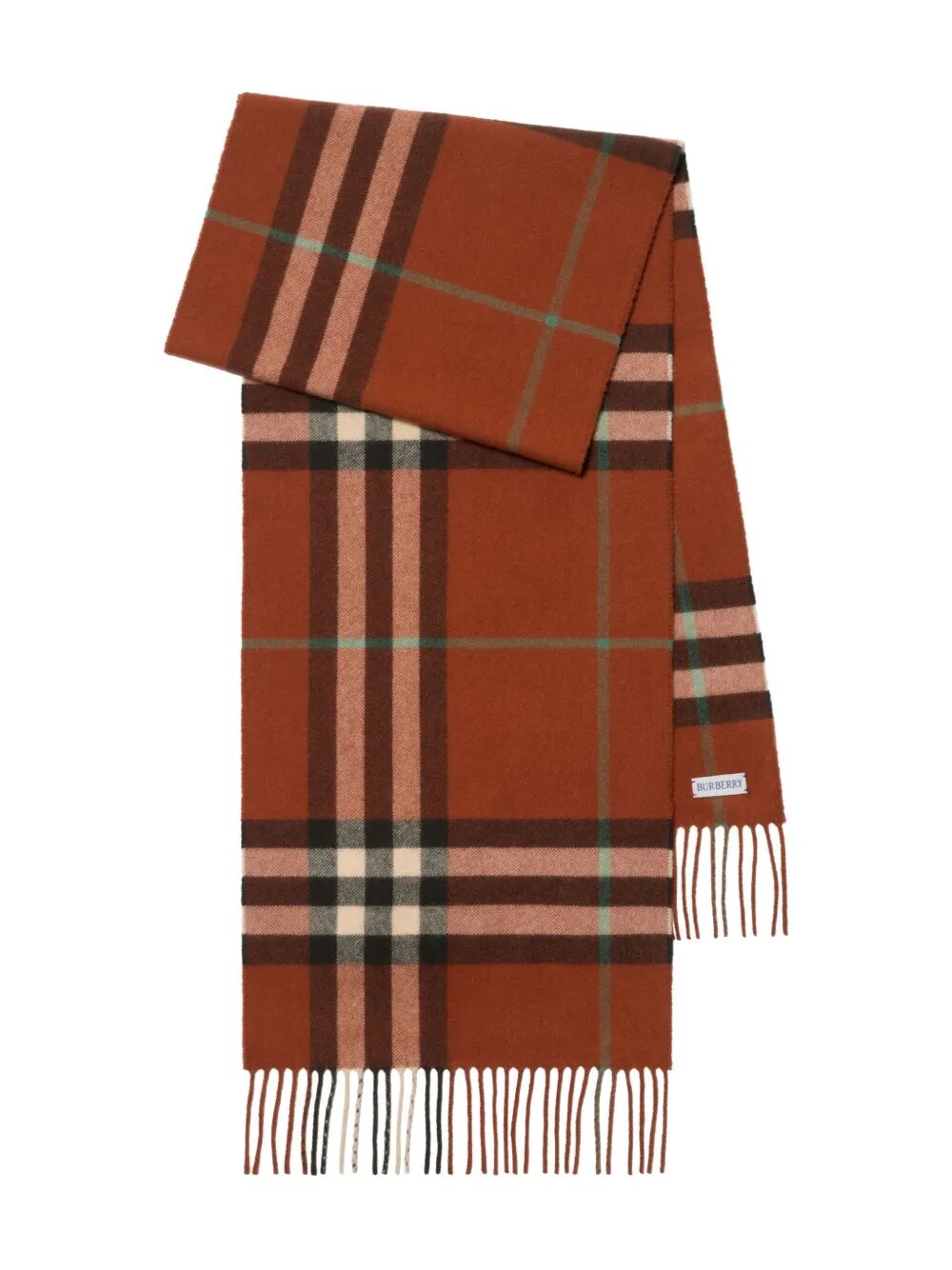 BURBERRY Giant Check Cashmere Scarf - 168x30 cm