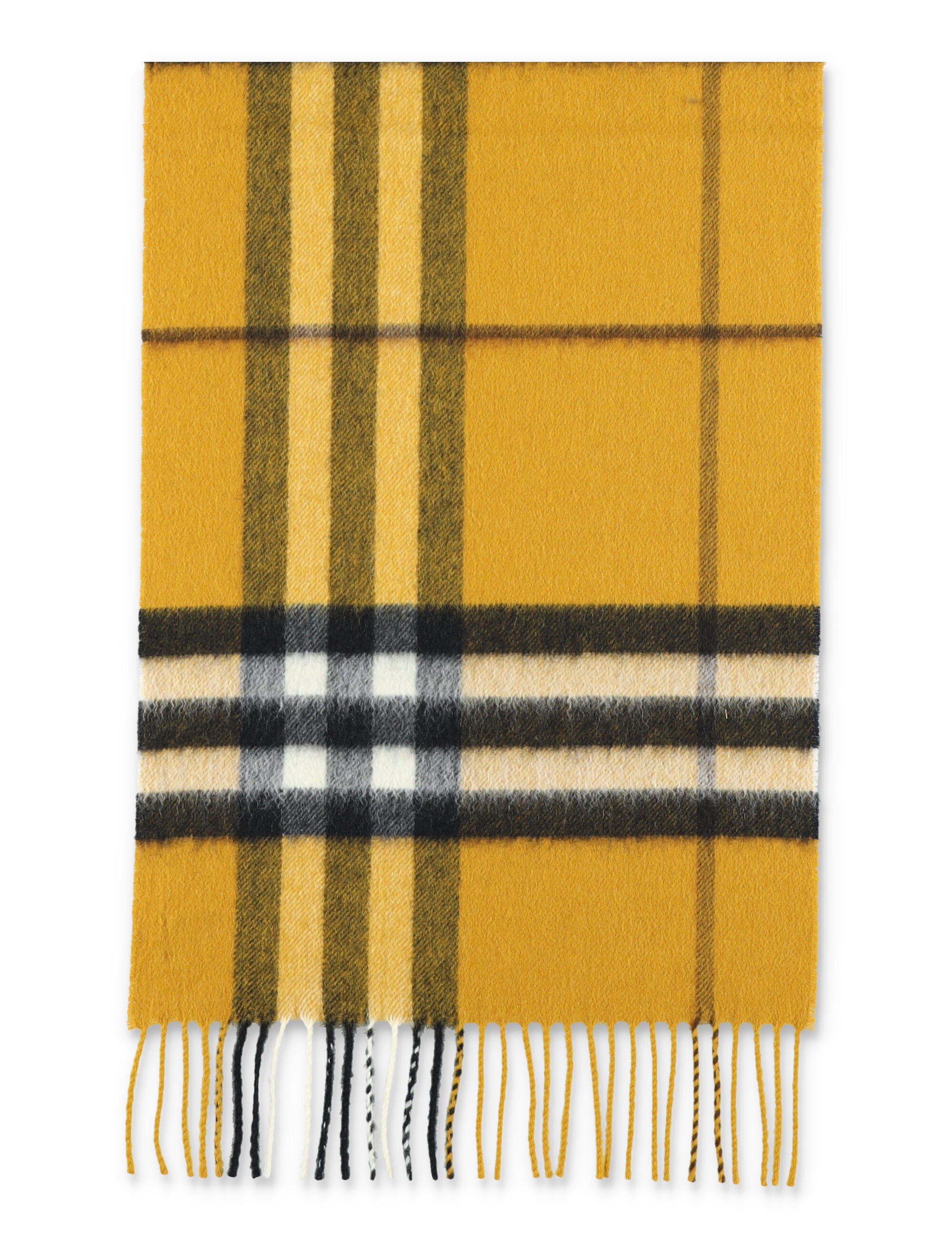 BURBERRY Luxury Check Cashmere Scarf - 168 cm x 30 cm