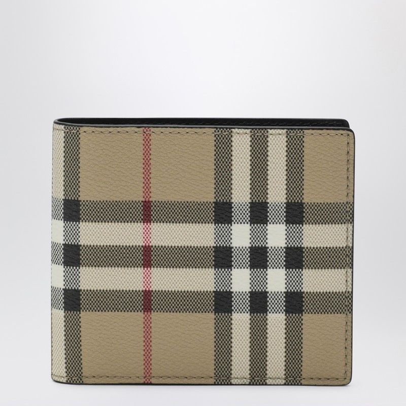 BURBERRY Check Pattern Bifold Wallet