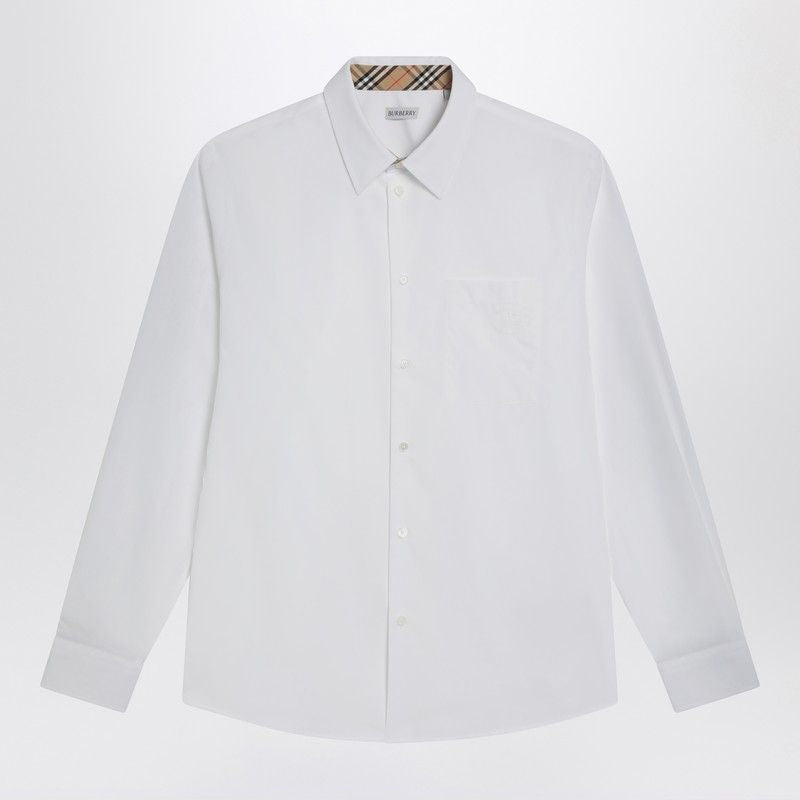 BURBERRY Classic Cotton Poplin Shirt for Men - FW25