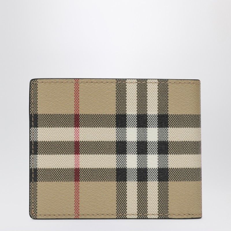 BURBERRY Bi-Fold Wallet with Check Pattern
