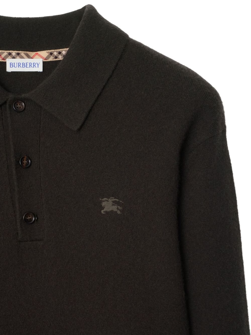 BURBERRY Cashmere Blend Stretch Polo Shirt