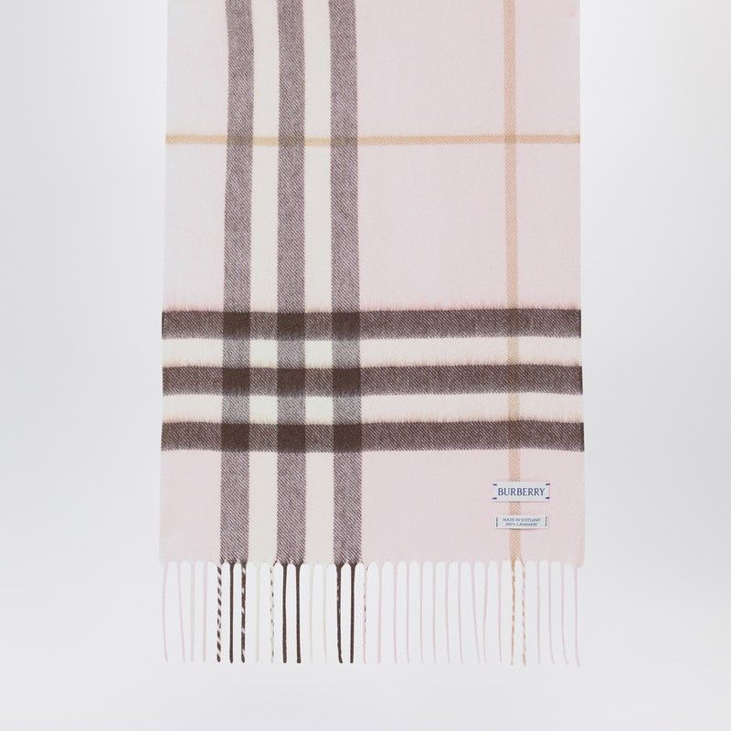 BURBERRY Cashmere Scarf with Check Pattern