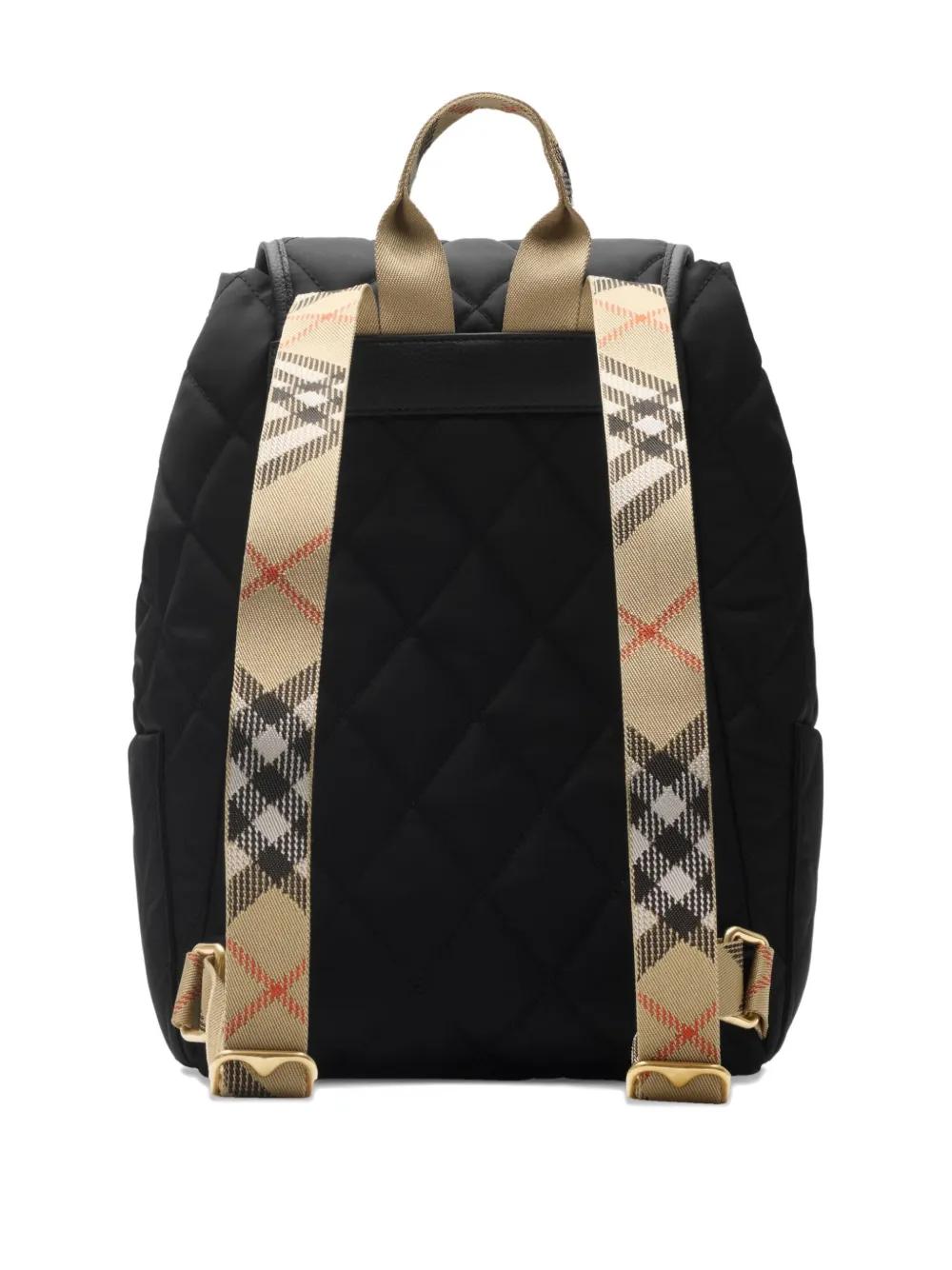 BURBERRY Quilted Mini Backpack with Leather Trim
