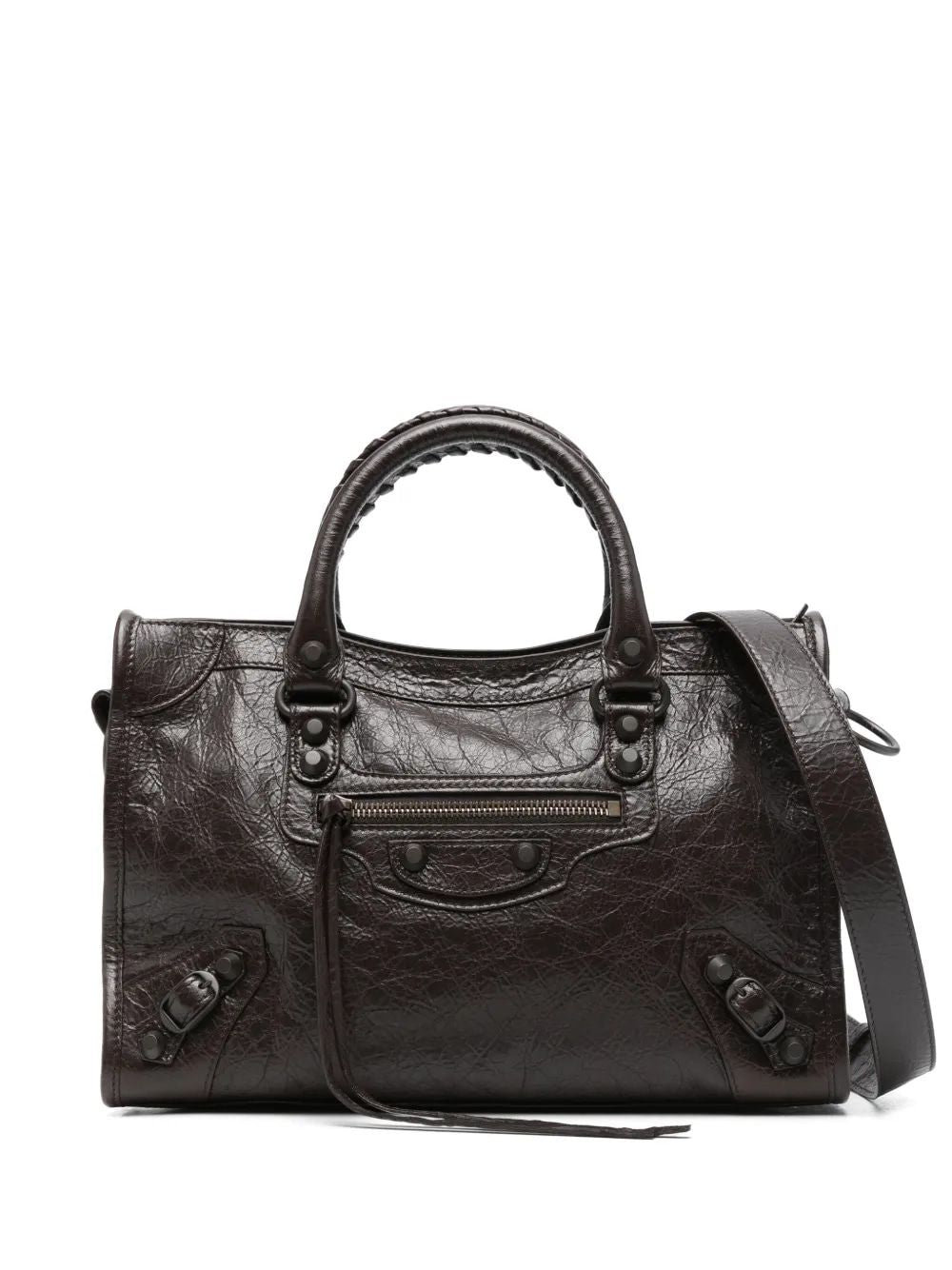 BALENCIAGA Mini Leather City Tote Handbag