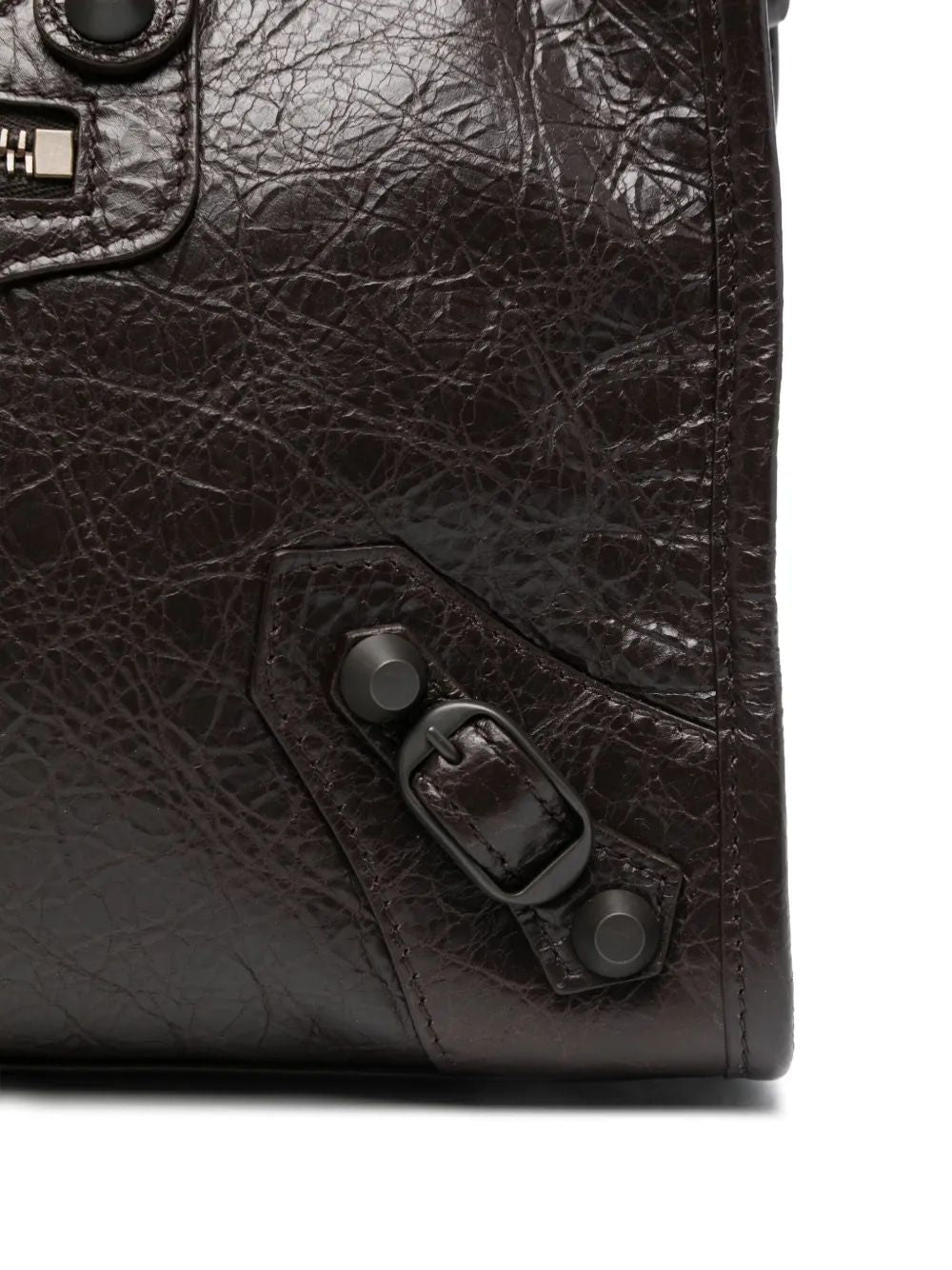 BALENCIAGA Mini Leather City Tote Handbag