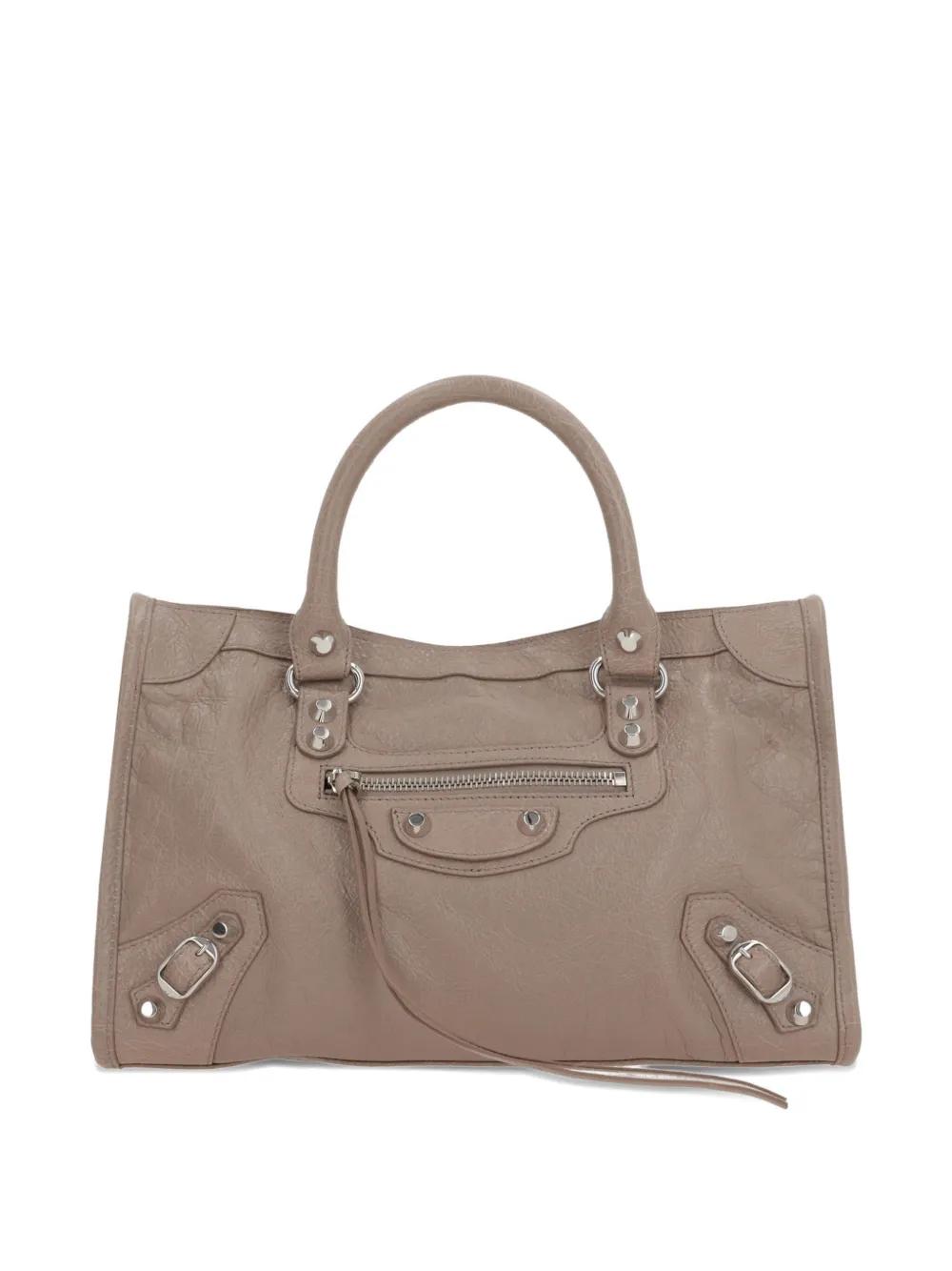 BALENCIAGA City Leather Studded Handbag