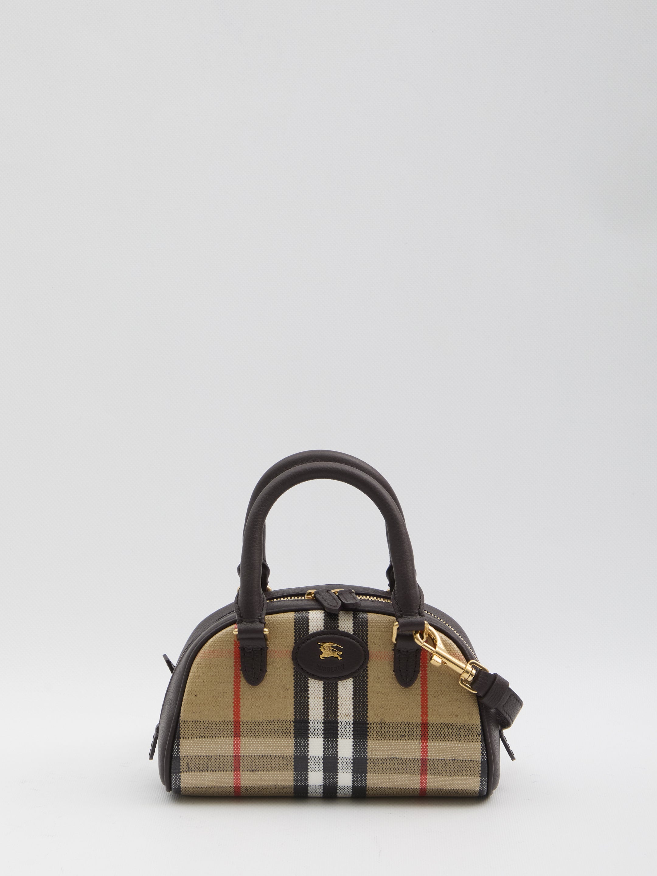 BURBERRY Highlands Mini Bowling Handbag - 19.5 X 12 X 9 CM