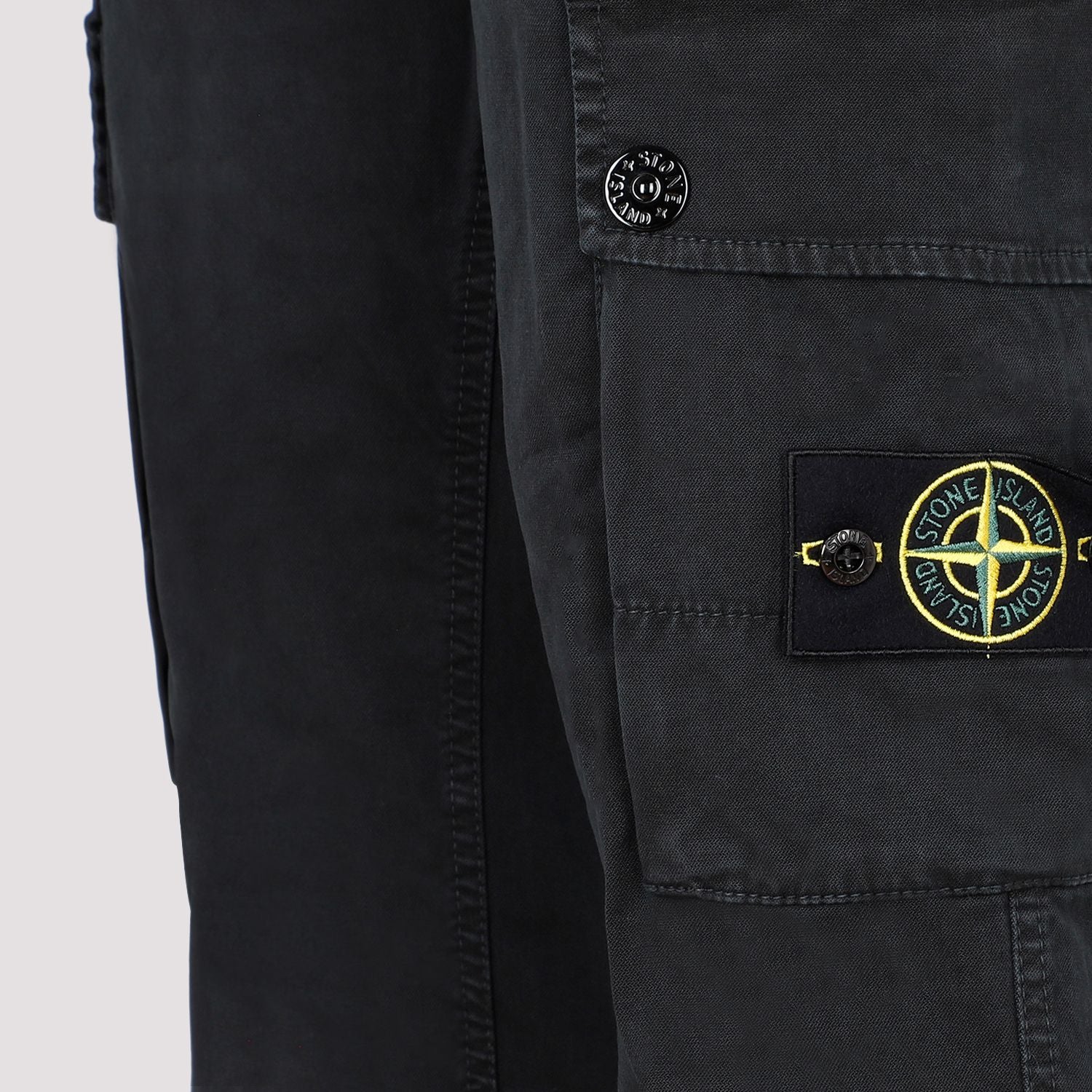 STONE ISLAND Stretch Cotton Cargo Trousers - Men's, FW24 Collection