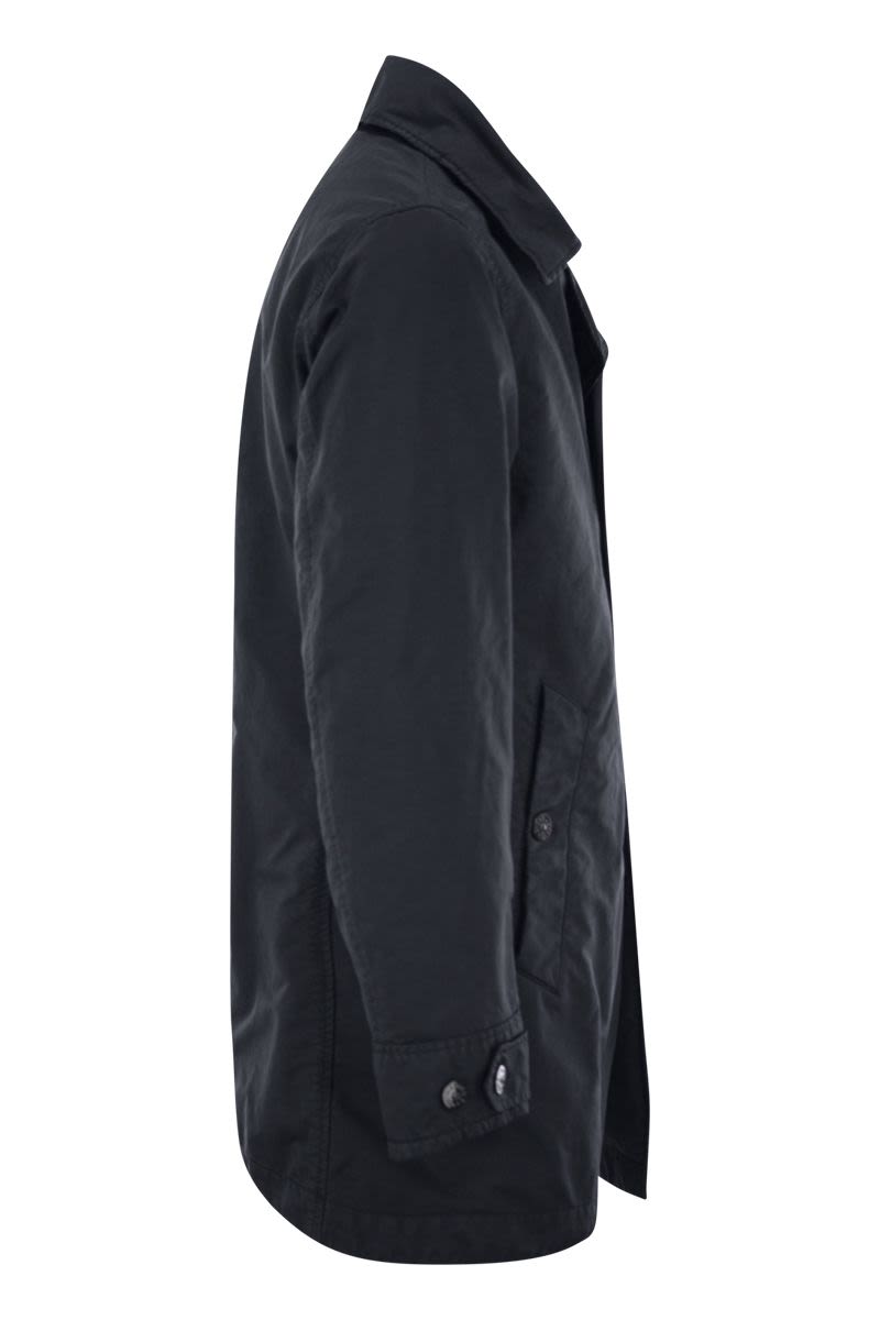 STONE ISLAND Men's Mini Short Trench Jacket with Anti-Drip Treatment