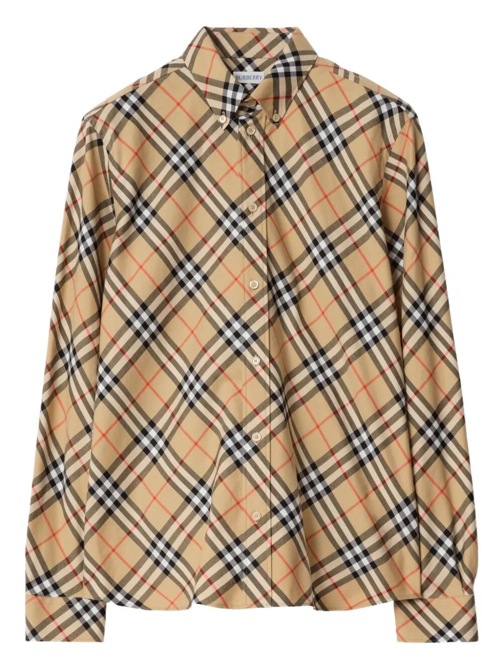 BURBERRY Relaxed Fit Check Cotton Flannel Shirt - FW25