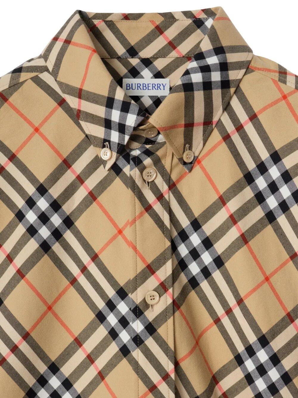 BURBERRY Relaxed Fit Check Cotton Flannel Shirt - FW25