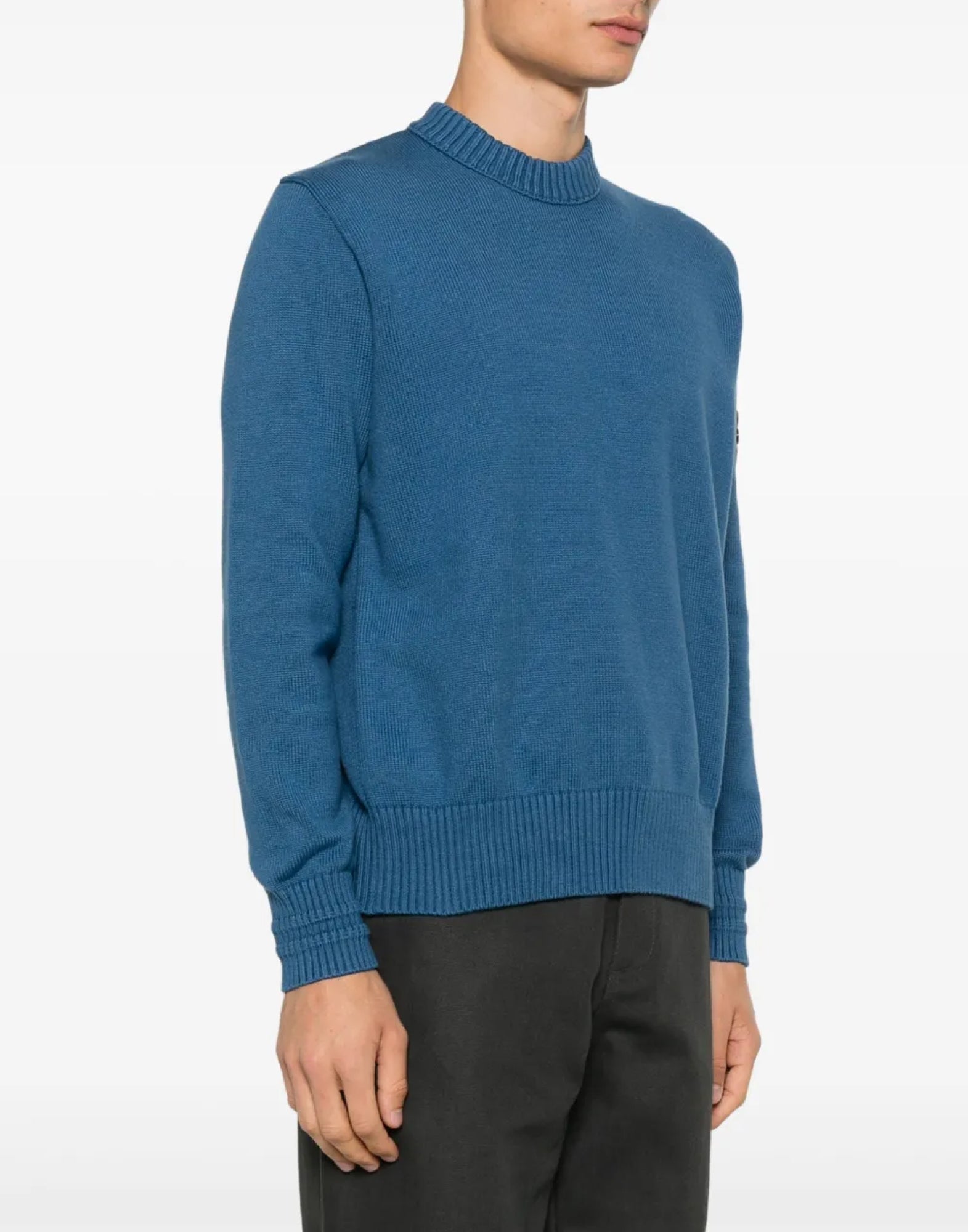 STONE ISLAND Compass Logo Patch Long Sleeve Sweater for Men