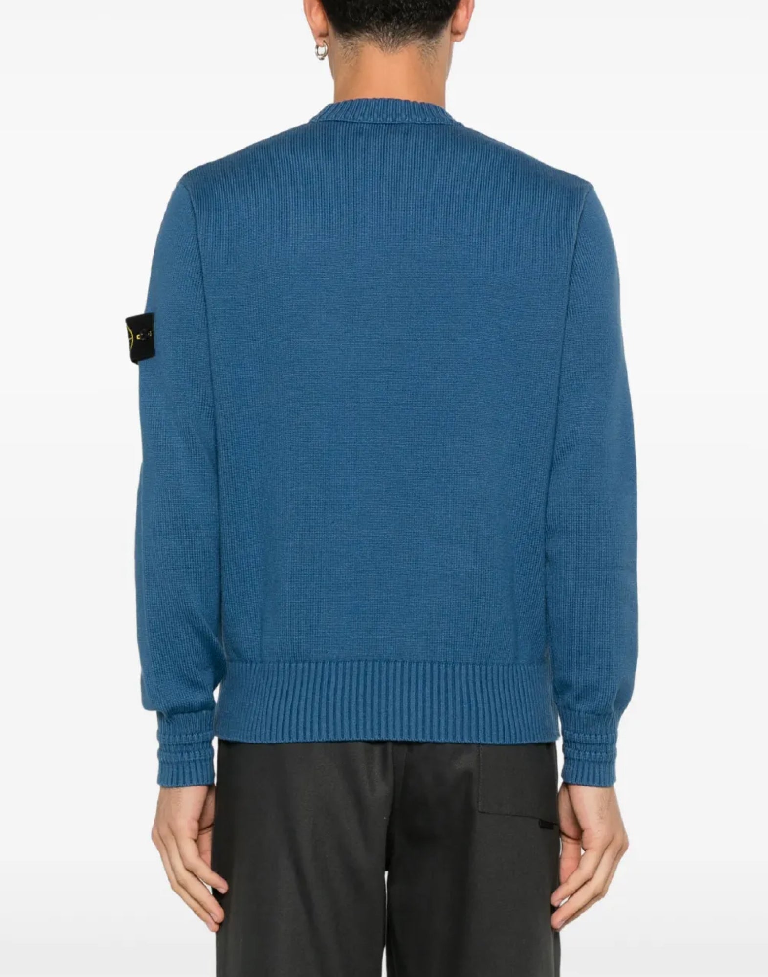 STONE ISLAND Compass Logo Patch Long Sleeve Sweater for Men