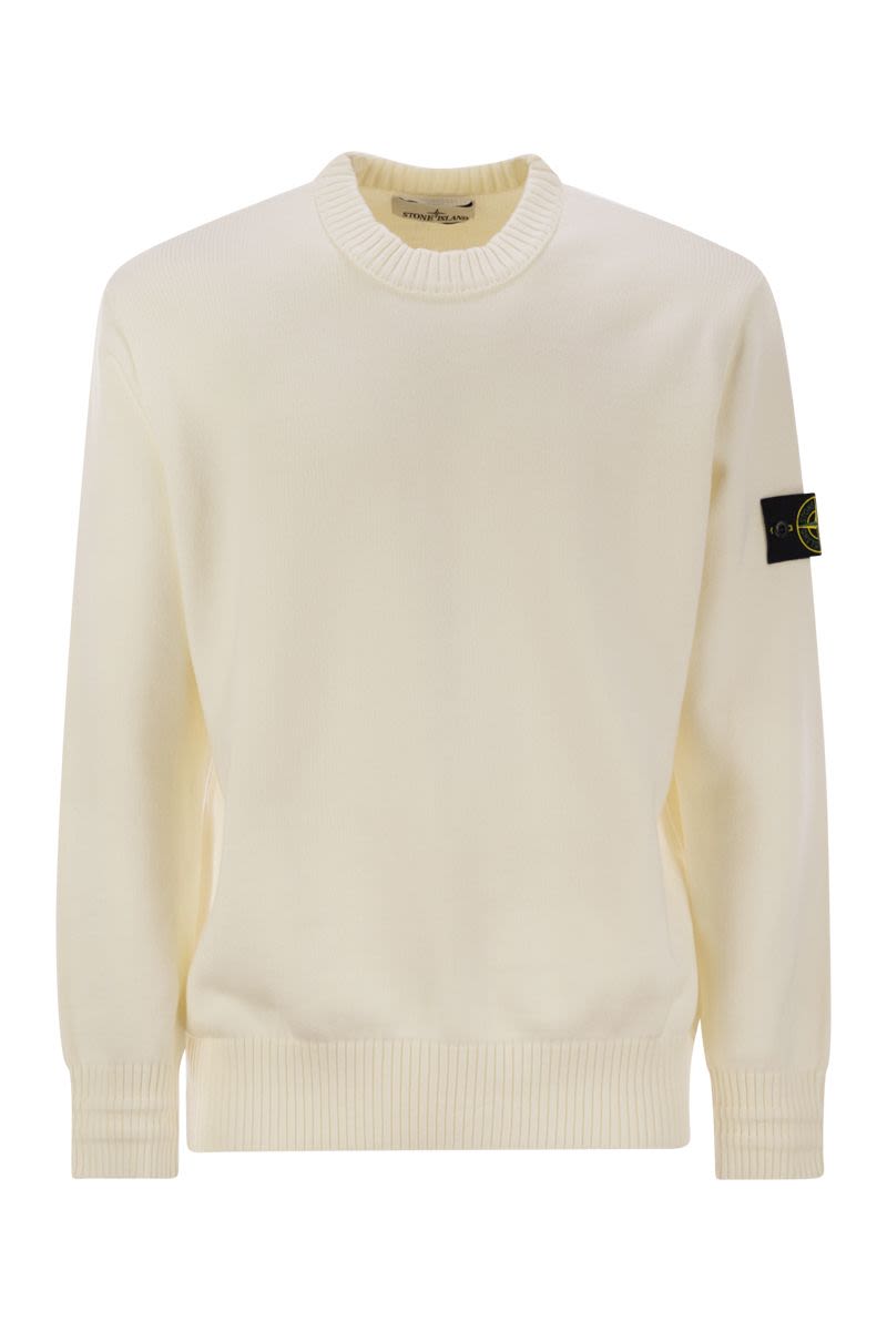 STONE ISLAND Regular-Cut Crew Neck Jumper for Men