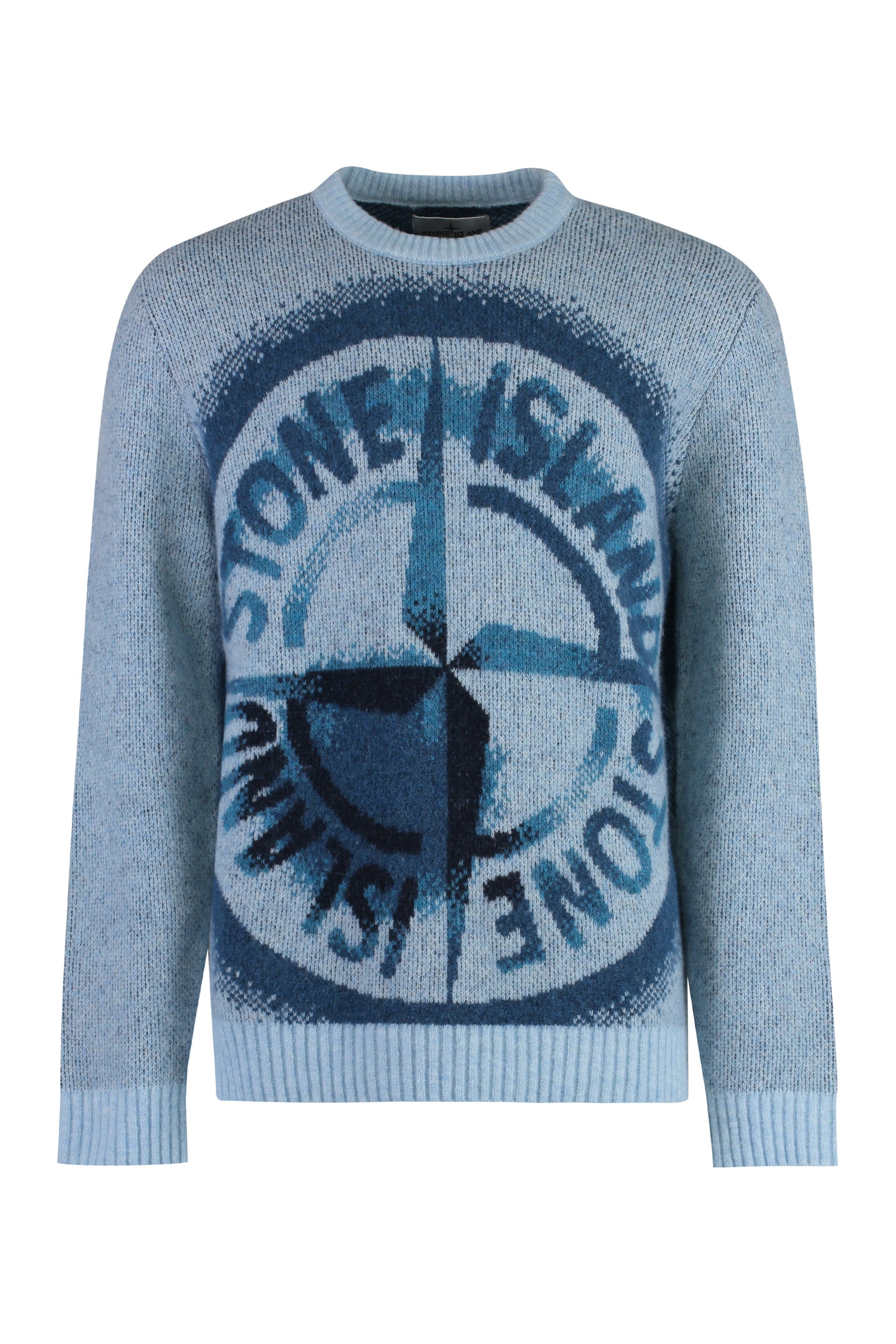 STONE ISLAND Wool-Blend Crew-Neck Sweater for Men