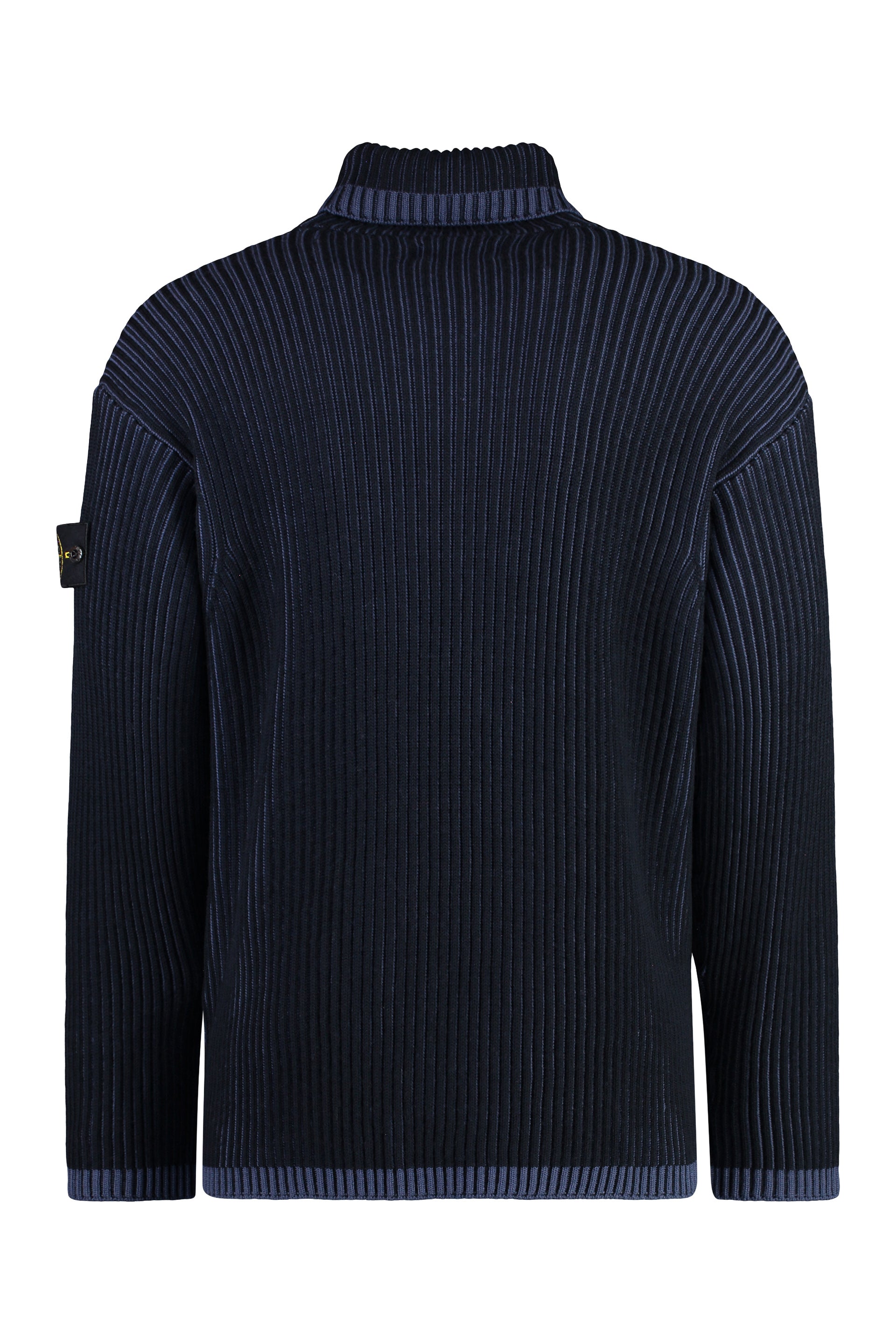 STONE ISLAND Midnight Blue Wool Sweater for Men