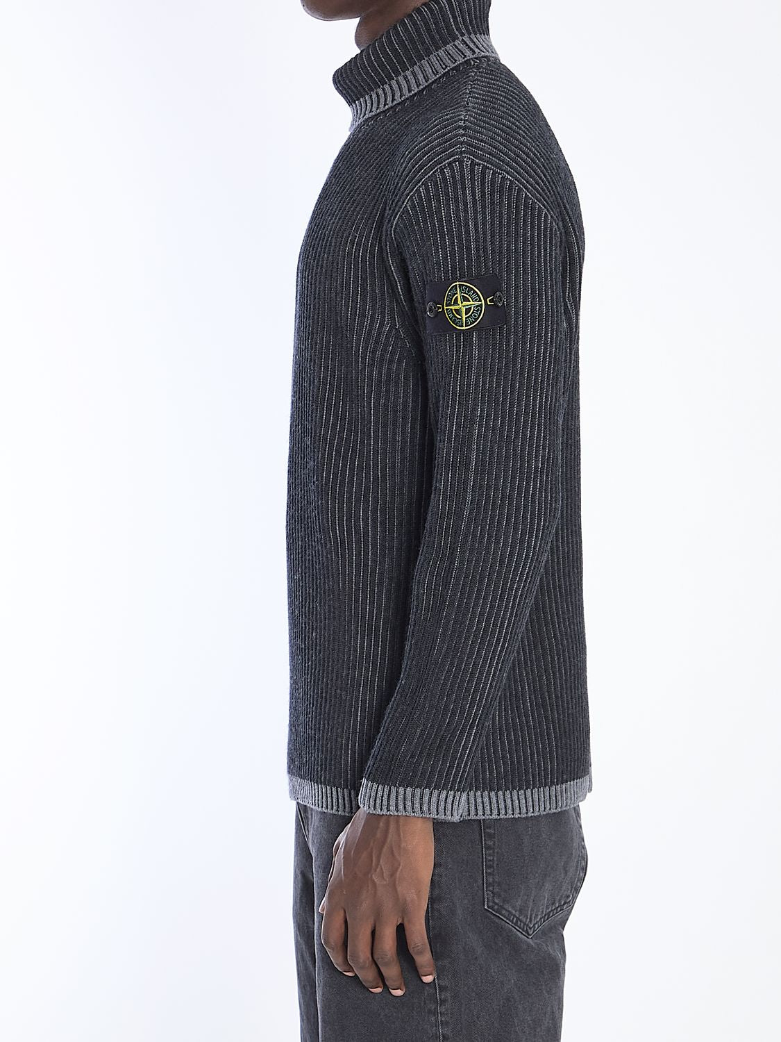 STONE ISLAND Men's Melange Wool Sweater