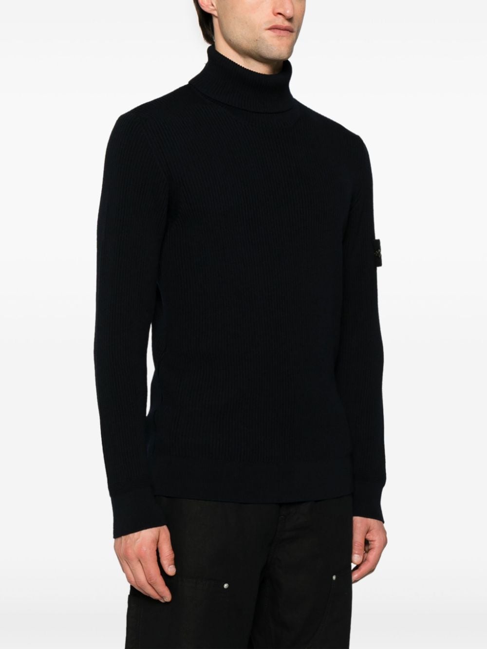 STONE ISLAND Virgin Wool Crew-Neck Sweater for Men