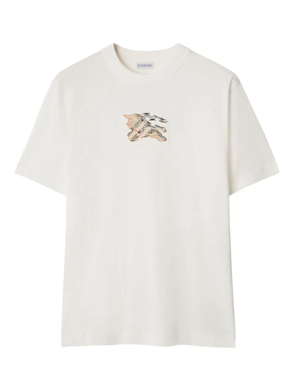 BURBERRY Check Cotton T-Shirt for Men - FW25 Collection