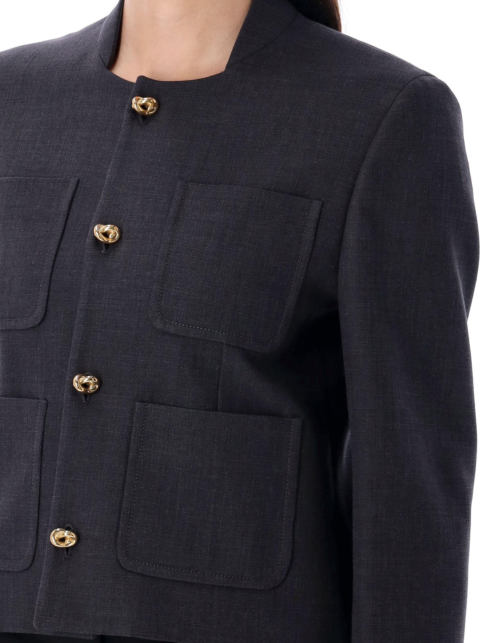 BOTTEGA VENETA Cropped Light Cotton Jacket - Women's Size 40