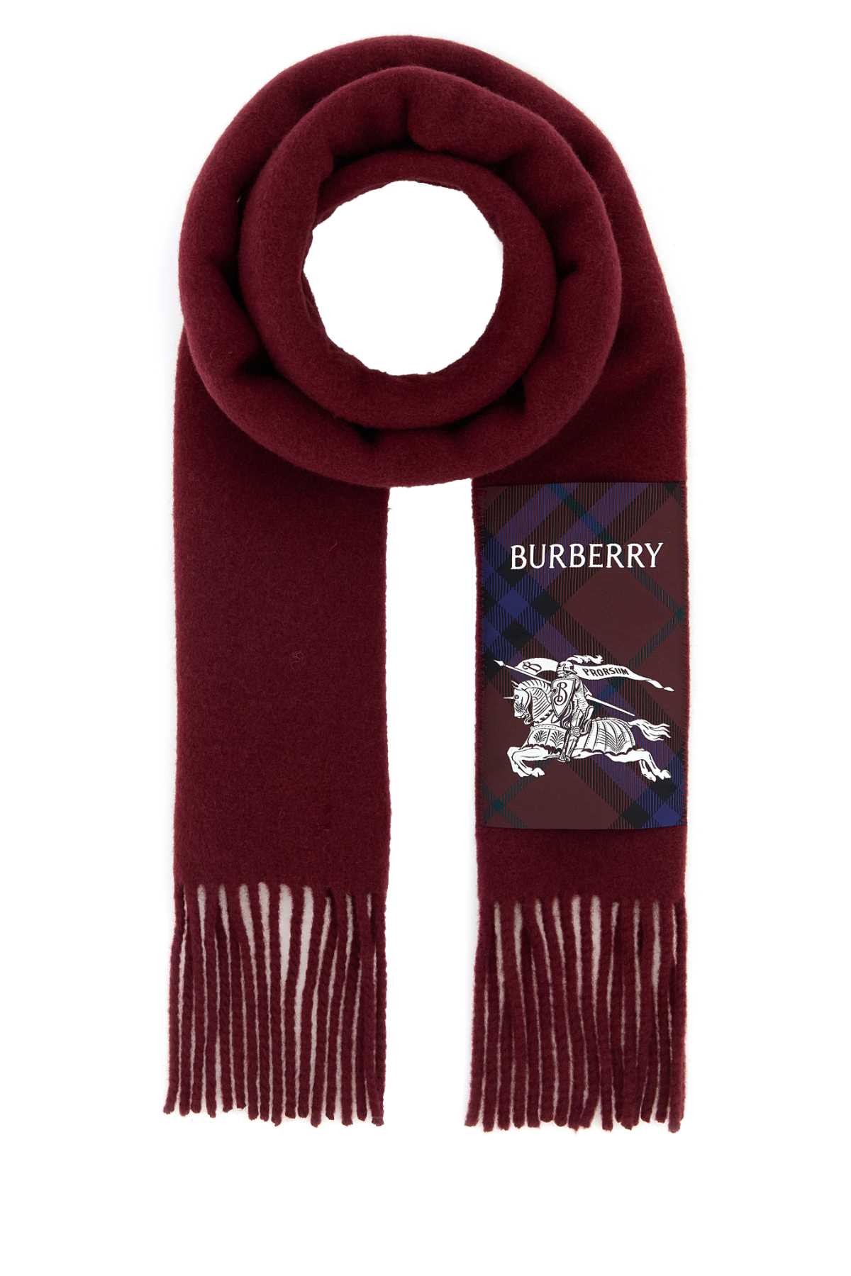 BURBERRY Solid Label Cashmere Scarf for All