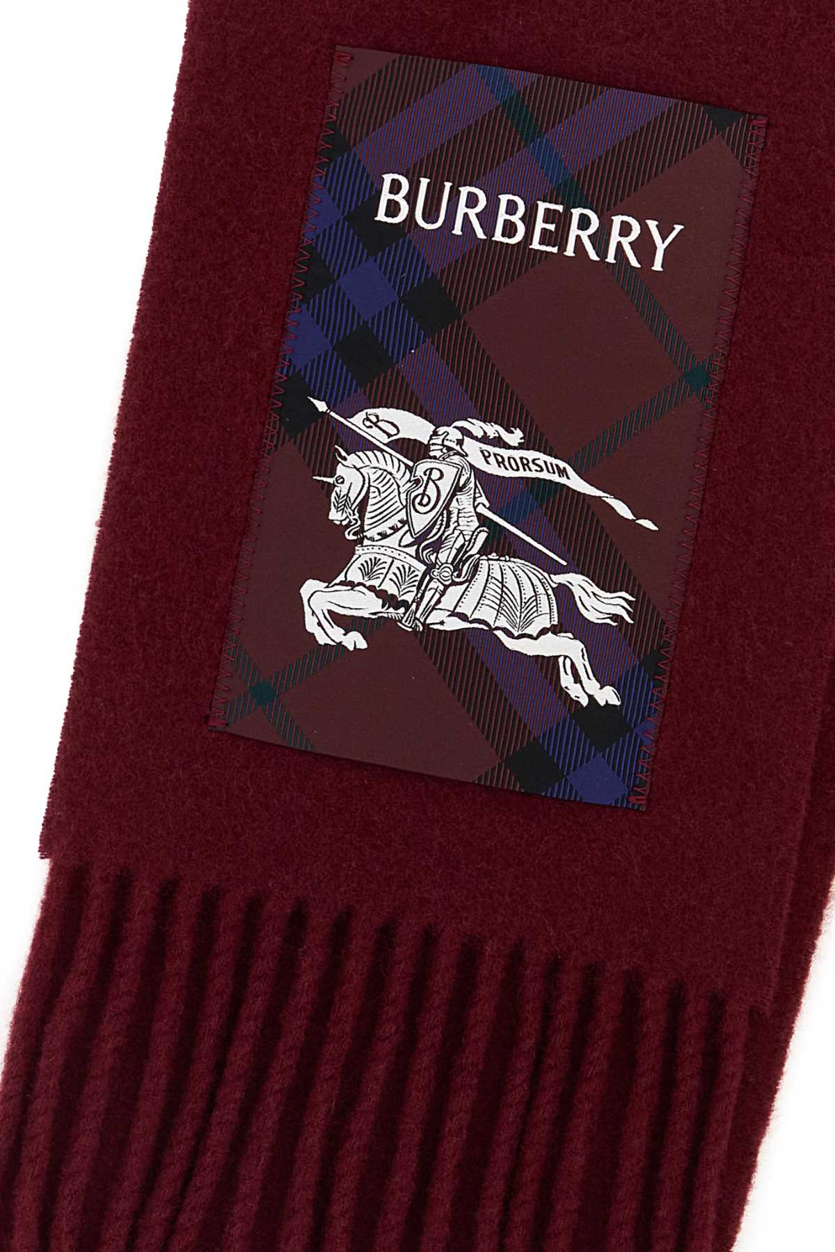 BURBERRY Solid Label Cashmere Scarf for All