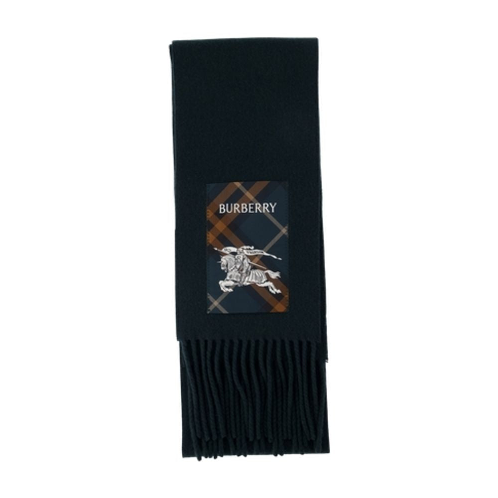 BURBERRY Solid Cashmere Label Scarf